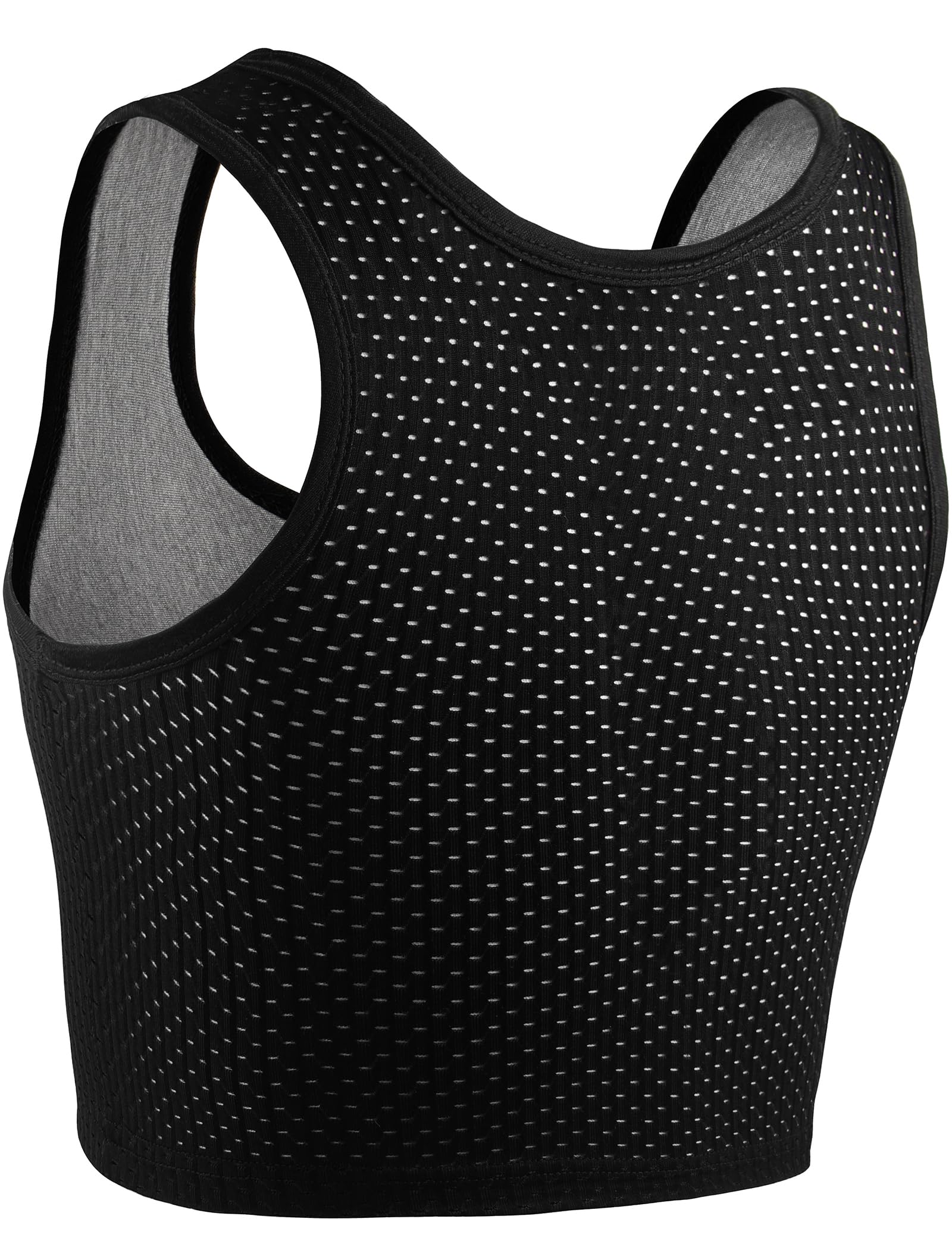 XUJI Binder Traspirante con Cerniera per Compressione - Reggiseno Compressivo per Transgender, FTM, Tomboy e Cosplay (B, 3XL)