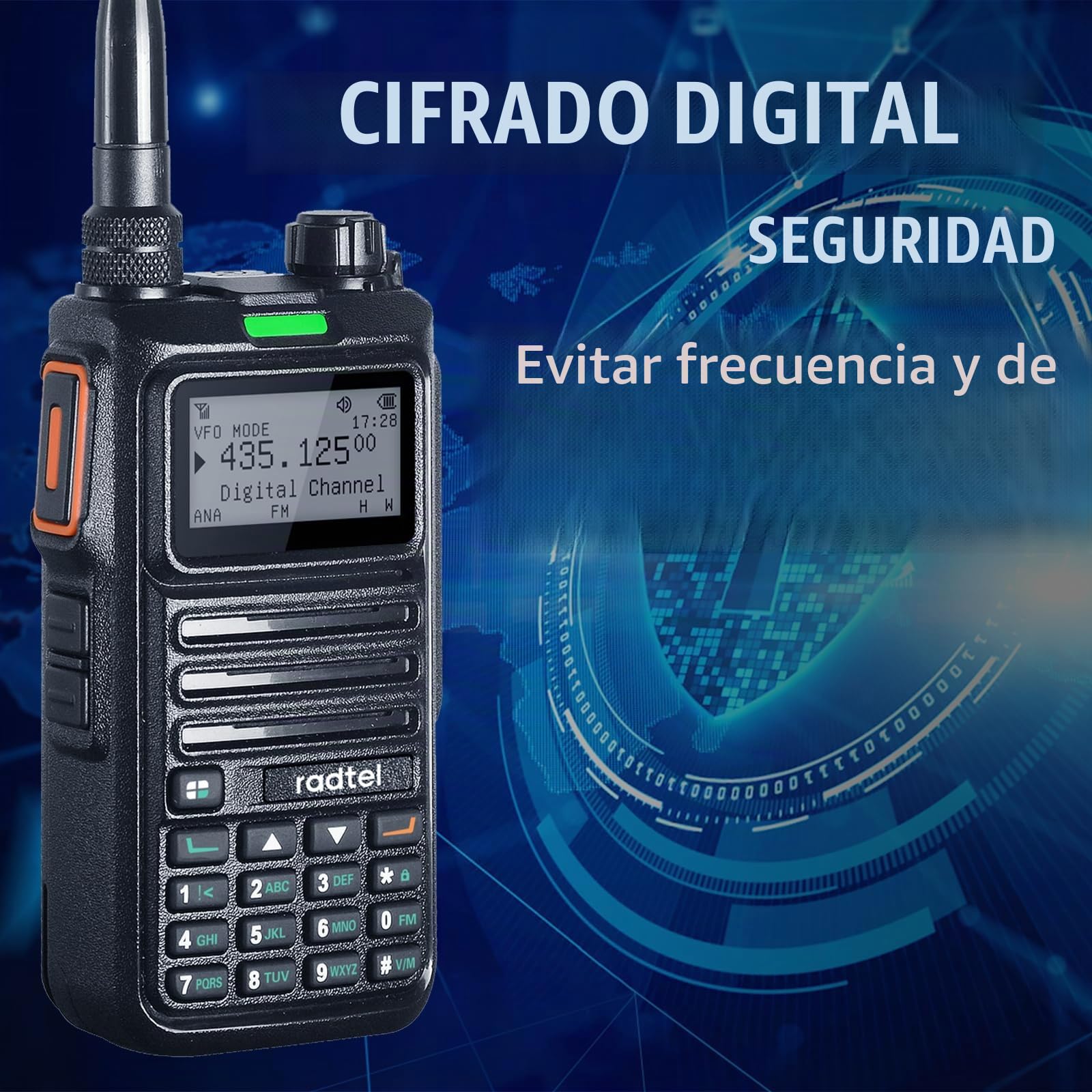 Radtel RT-4D DMR Radio – Walkie Talkie Digital, Modo Doble Analógico/Digital, 1024 Canales, Doble Ranura de Tiempo, Comunicación de Radioaficionado