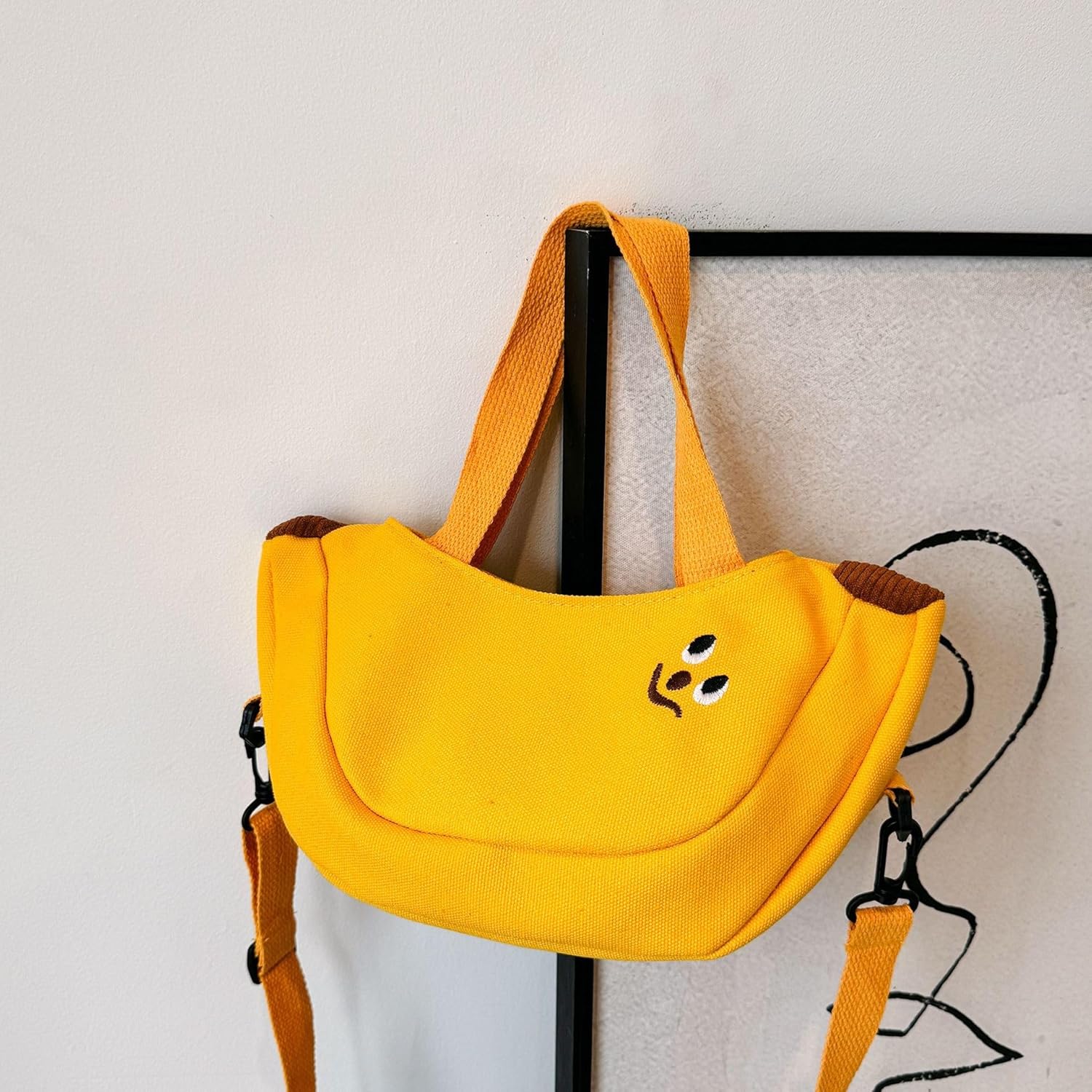 Cute Banana Bag Funny Canvas Novelty Purse Crossbody Bag Handbag Clutch Fruit Shaped Wallet Gifts for Girls Women - Image 6