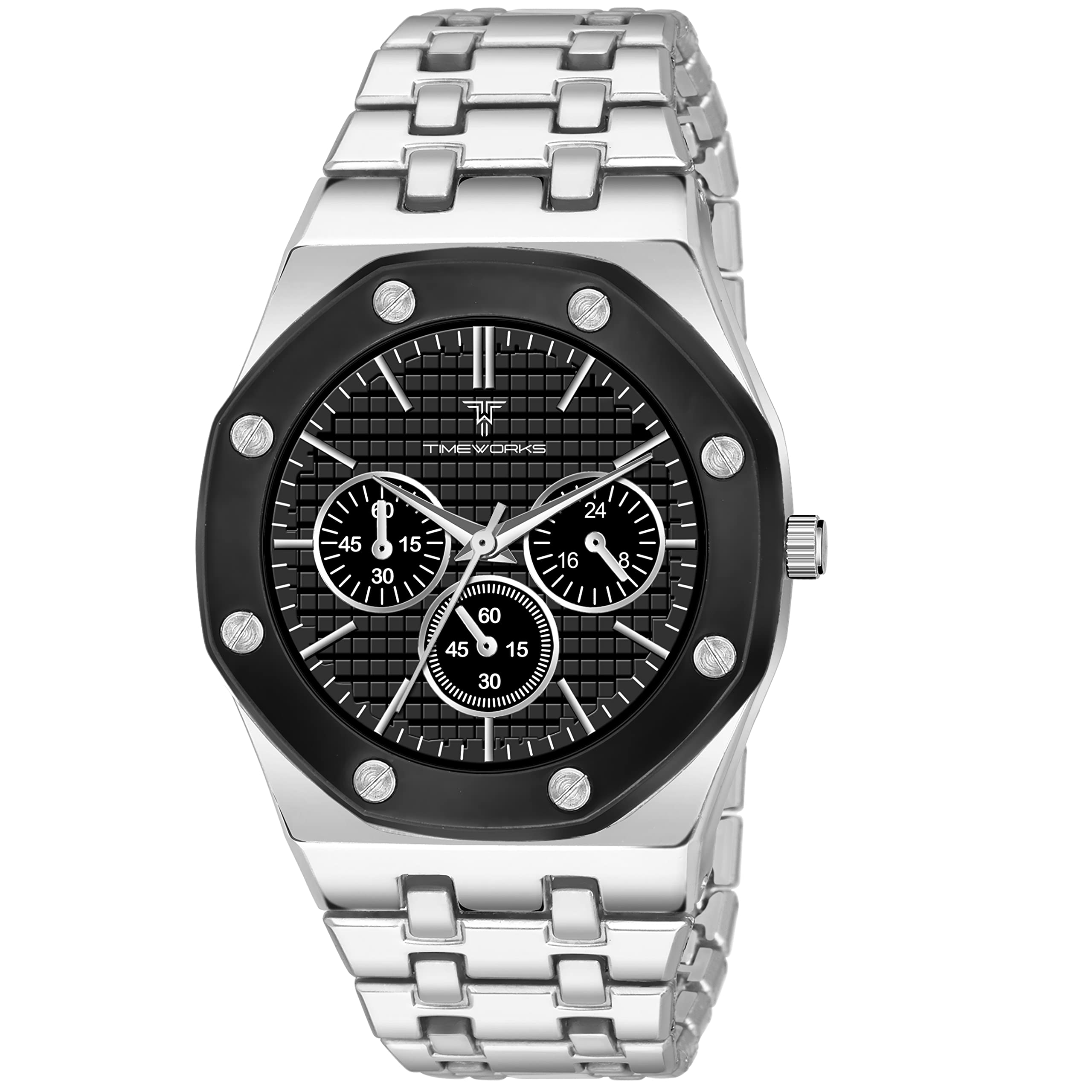 TIMEWORKS Designer Black Dial Mens & Boys Watch 401SSM02 (B0C4DQG79Q) Amazon Price History, Amazon Price Tracker