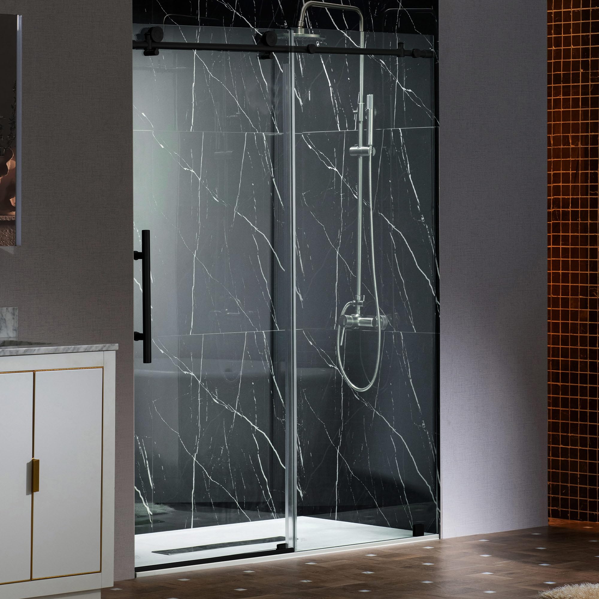 Woodbridge Frameless Sliding Shower Door with Soft Close