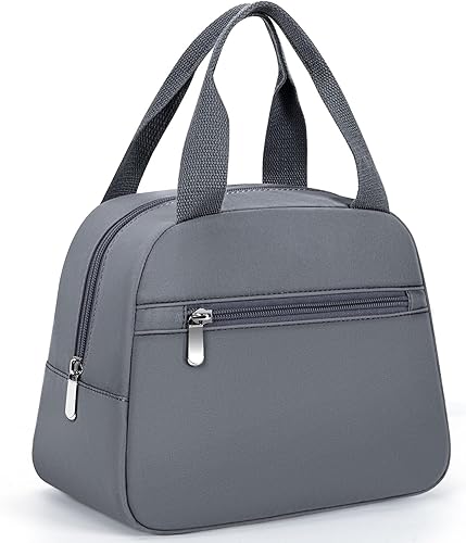 Miniatura 18 de Bolsa de almuerzo, bolsa de almuerzo aislada para mujeres y hombres, lonchera impermeable, bolsa de almuerzo tipo tote de gran capacidad,