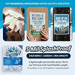 Printer Paper - 8.5" x 11", 5 Mil Waterproof Paper, Laser Printer & Copy Machine Compatible (8.5" x 11" - Letter, 100 Sheets)