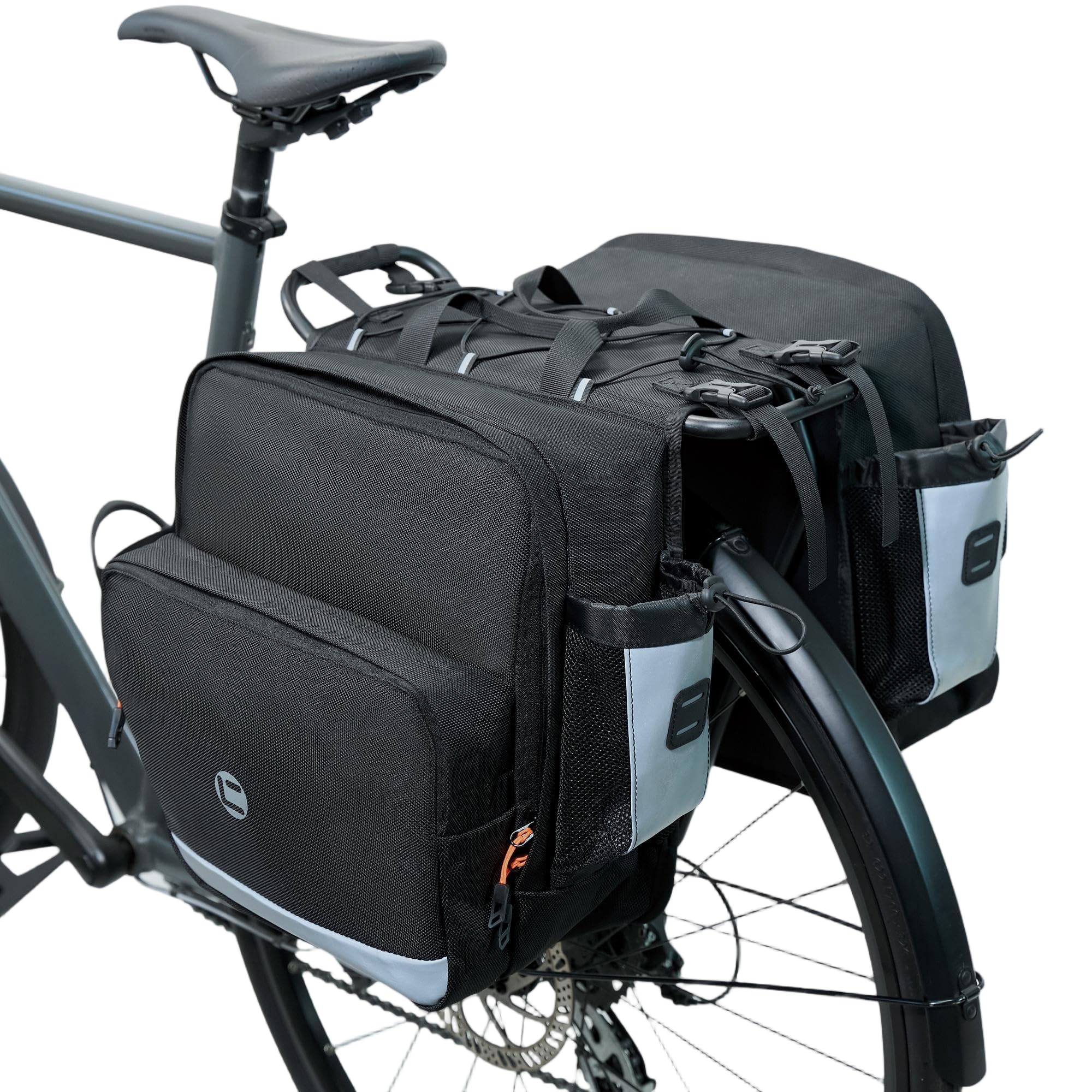 Expandable Bike Panniers - Waterproof Commuter Bags -8