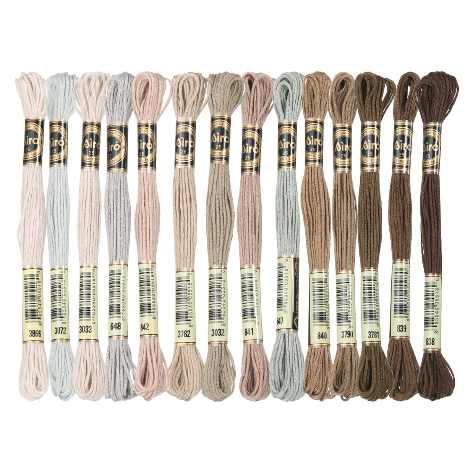 PATIKIL 14 Skeins Embroidery Floss, Polyester Embroidery Threads Bracelets String for Cross-Stitch Hand Embroidery, Multicolored Dark Brown — image 1