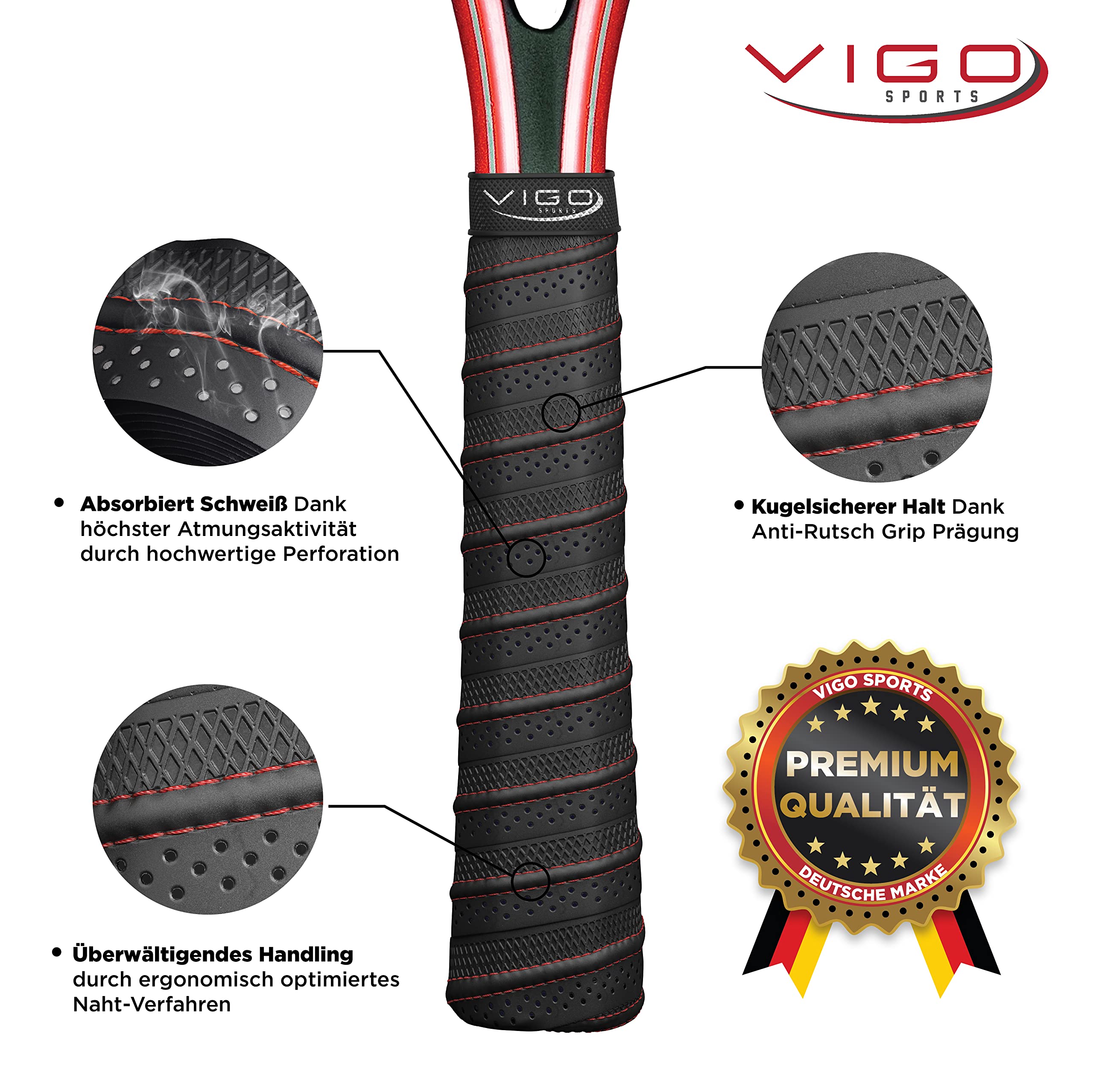 Vigo Sports Non-Slip Premium Overgrip, Anti Slip Overgrip Tape for Tennis Badminton & Squash Rackets - Image 2