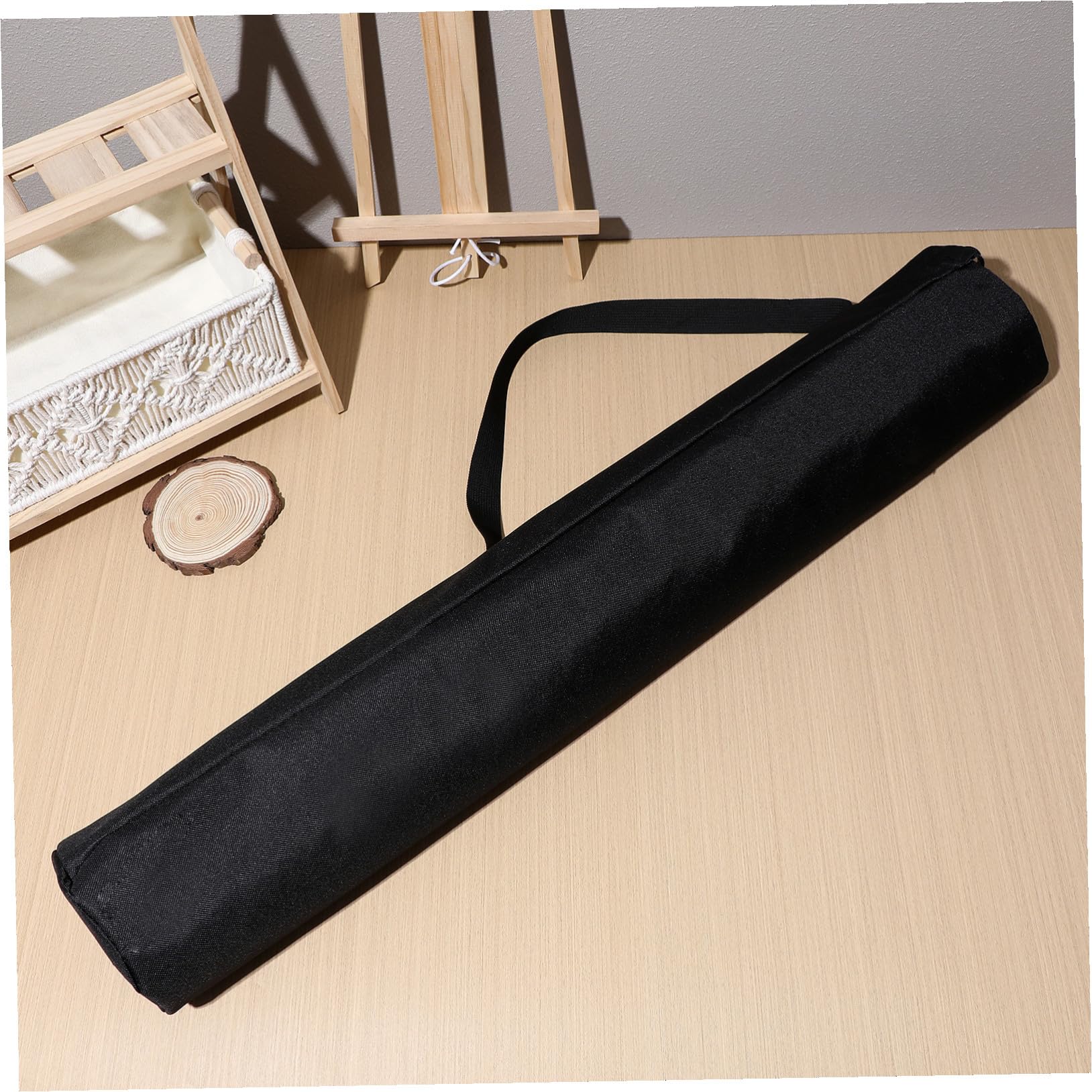 Bolsa portátil para postes de tienda de campaña de tela Oxford robusta de 31,89 x 7,48 pulgadas, organizador para cañas de pescar y barras de toldo, práctica bolsa de almacenamiento