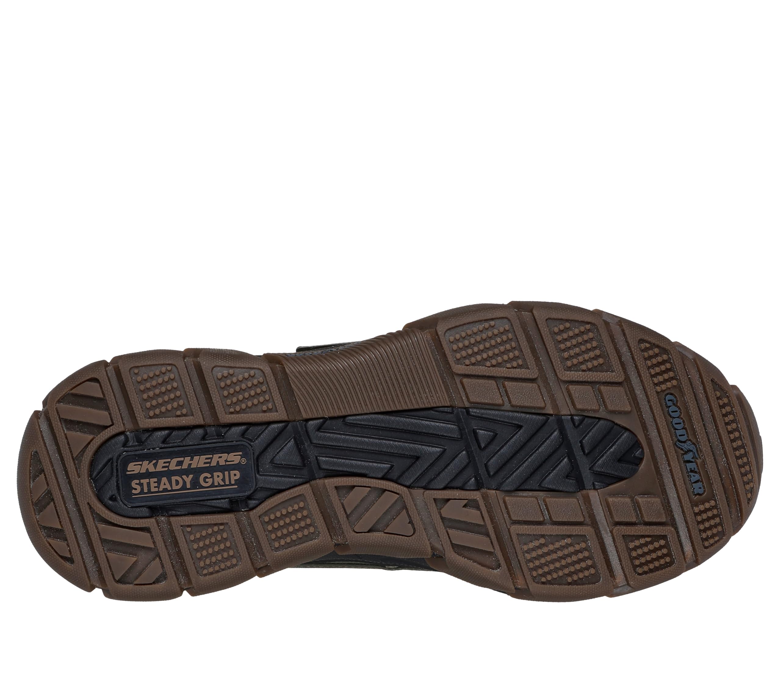 Skechers Herren Respected Swamper Slip-InTurnschuhe, Olive Leather/Duraleather/Brown Trim, 48.5 EU – Ansicht 4