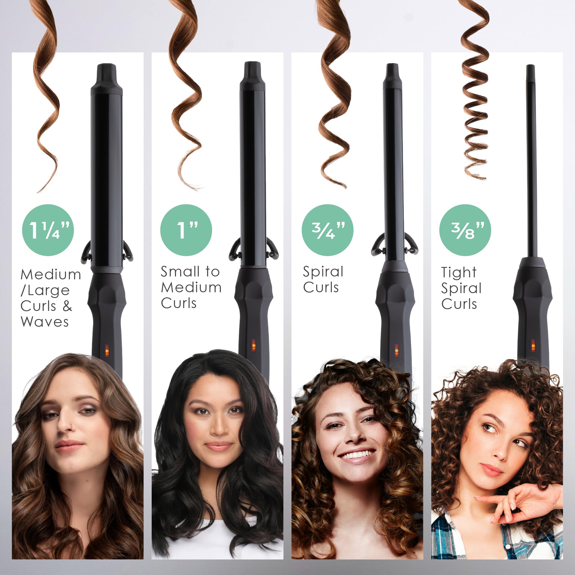 Professional Clamp-Free Curling Wand 3/8 Inch For