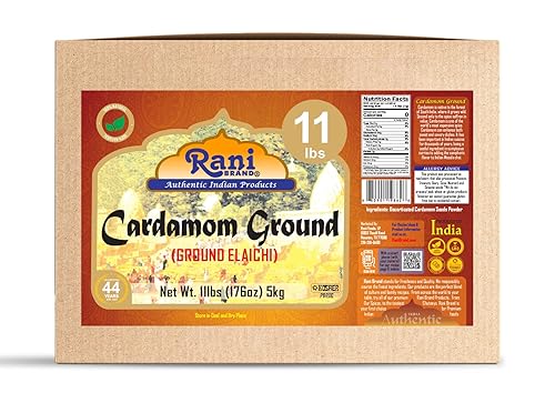 Miniatura 6 de Rani Cardamomo (Elachi) Molido, especia india en polvo, 176 onzas (11 libras), caja a granel de 11.0 lbs  Todo natural  Sin color añadido  Apto para