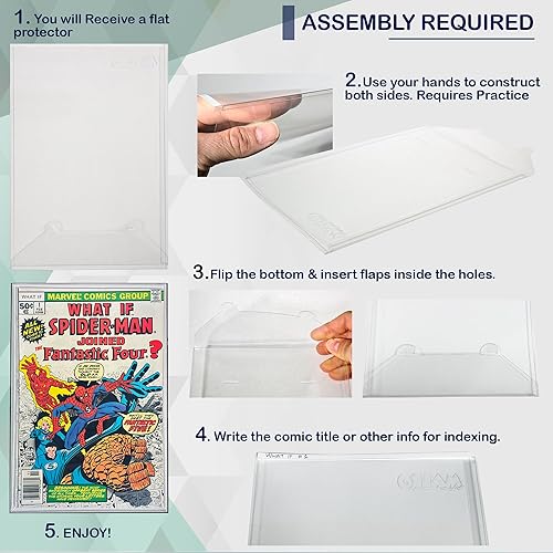 Miniatura 2 de Funda protectora para cargador superior de cómics, cobre plateado y cómics modernos, con pestaña de índice, paquete de 10