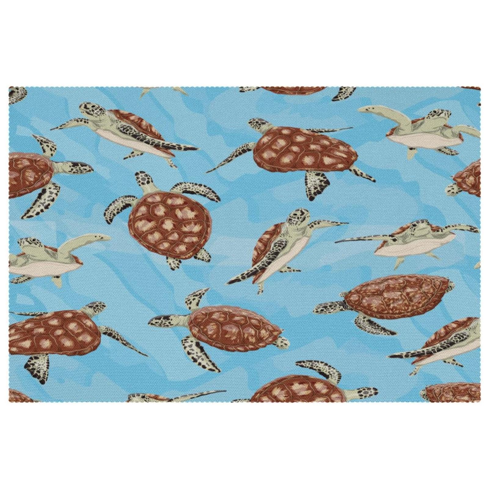 Set de table tortue océan en tissu Oxford idéal pour vos repas de famille