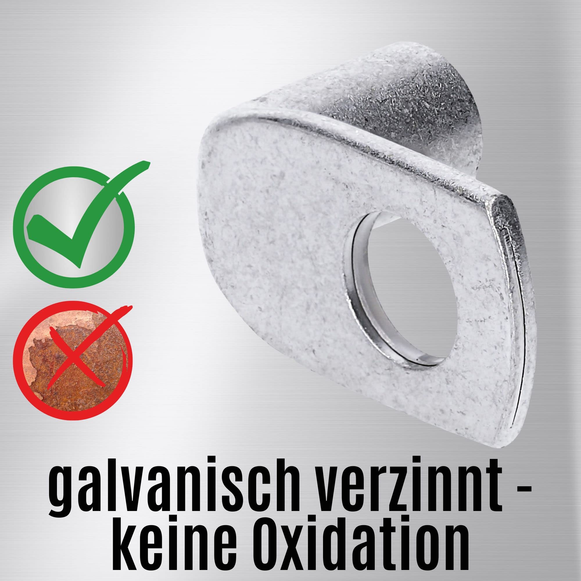 Kalitec 10x Rohrkabelschuhe 50mm² M12-90 Grad Gewinkelt - Kupfer
