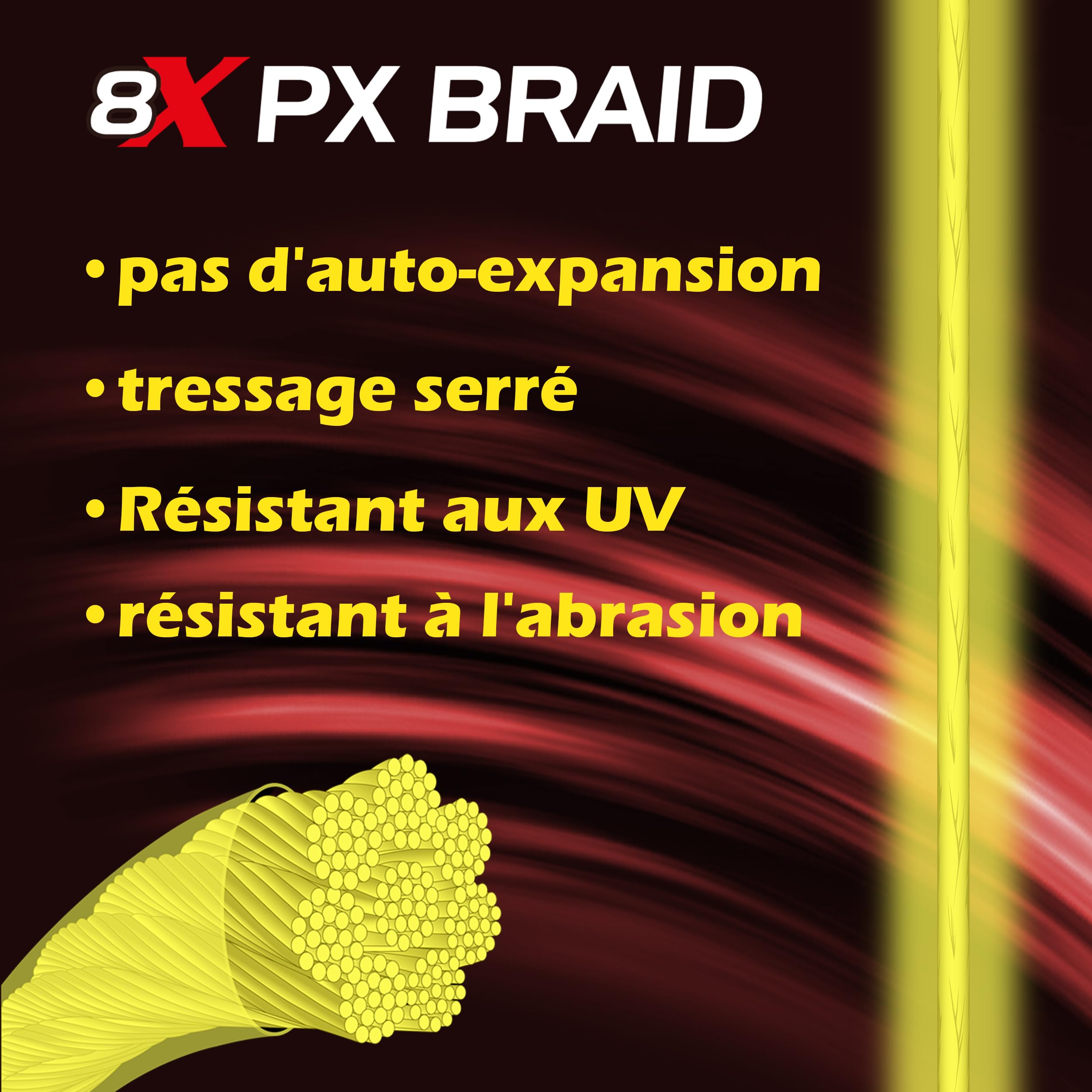 Paradox Fishing PX Tresse Peche 8 brins I 0,07mm à 0,28 mm 150m/500m I étroitement tressés -Tresse de Peche