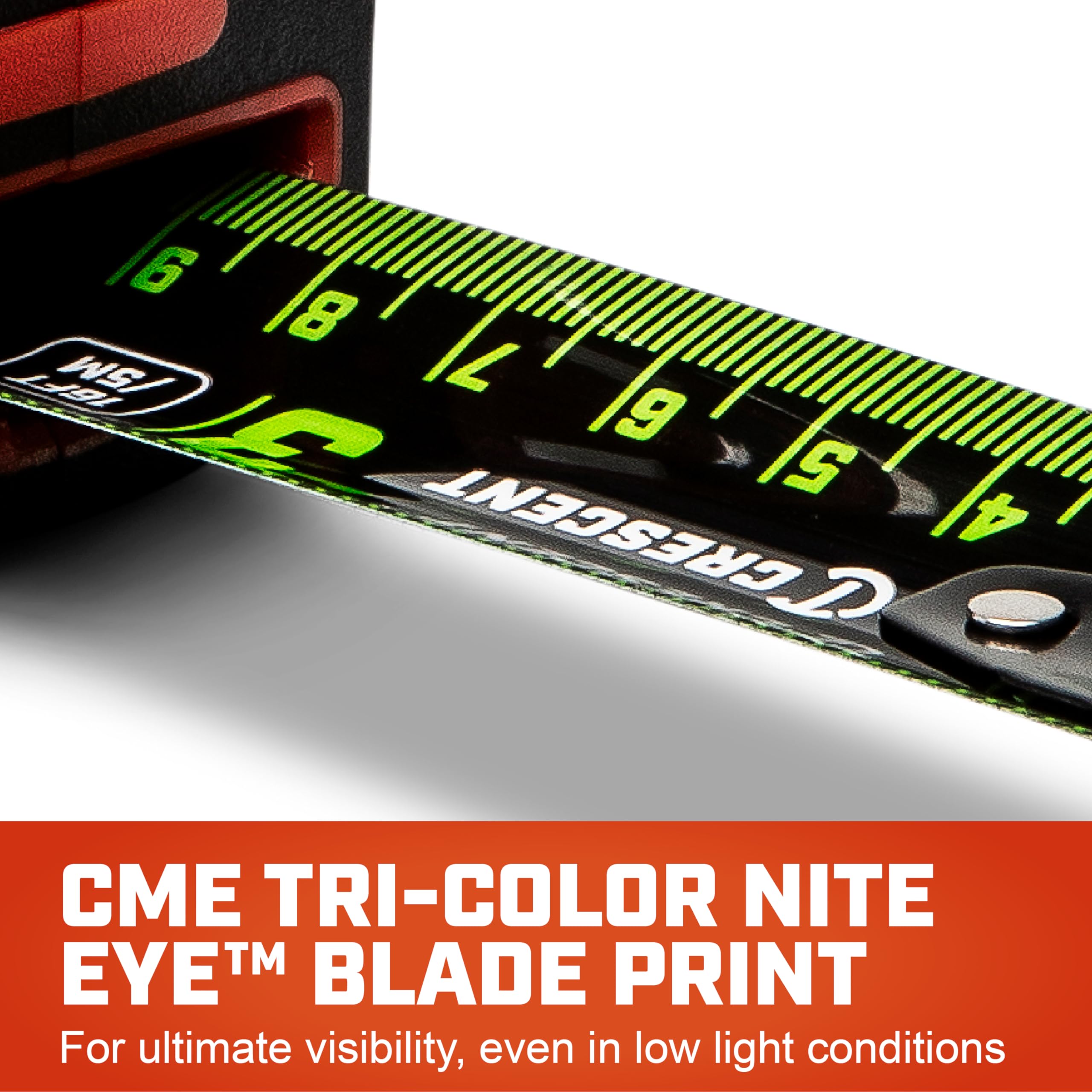 Crescent Lufkin LM1325CMEB-02 Mètre ruban magnétique Shockforce Nite Eye 8 m
