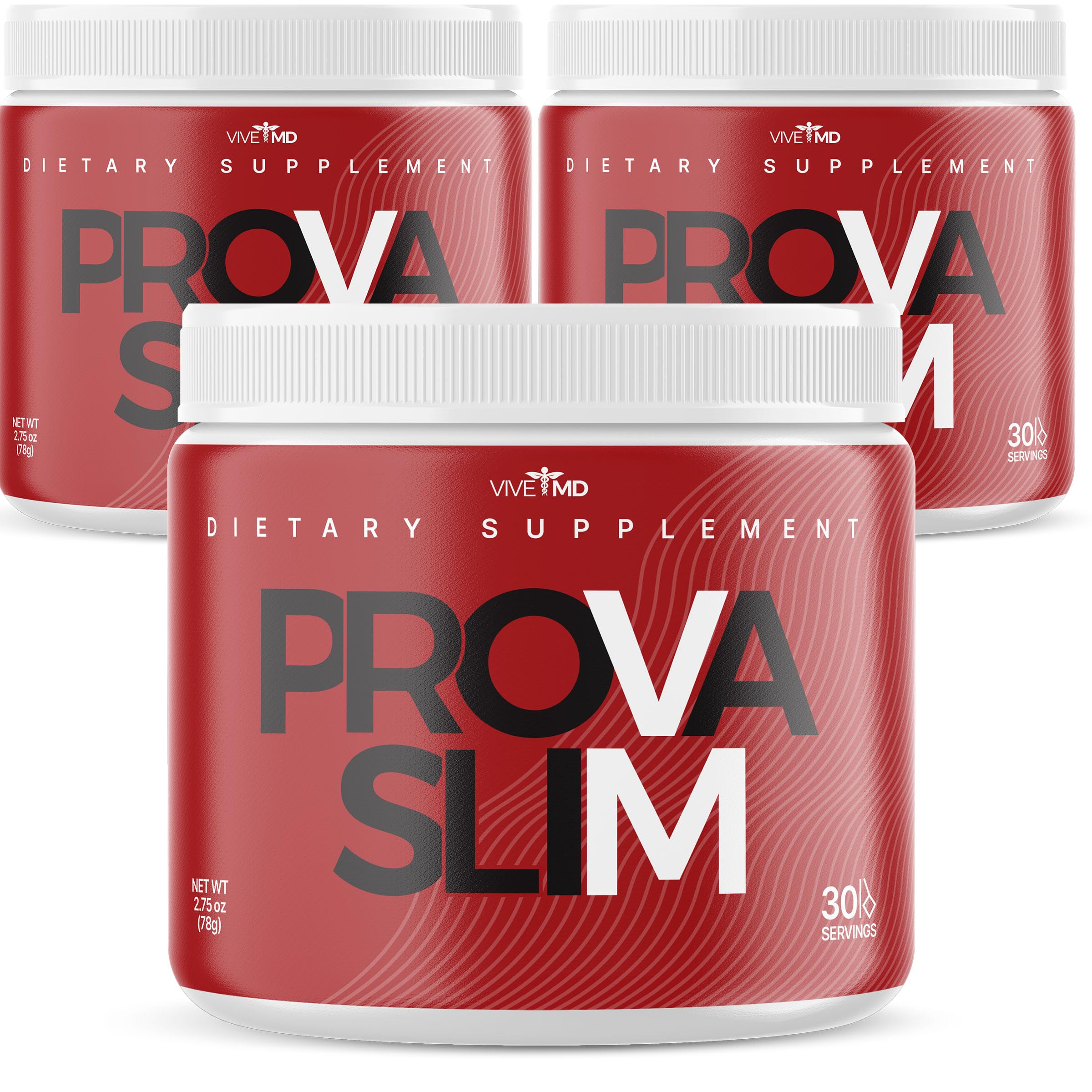 ProvaSlim Weight Management Powder - Provaslim Extra Strength - Prova Slim Advanced Formula with Vitamin B6 BCAA L-Glutamine - ProvaSlim Reviews (3 Pack)