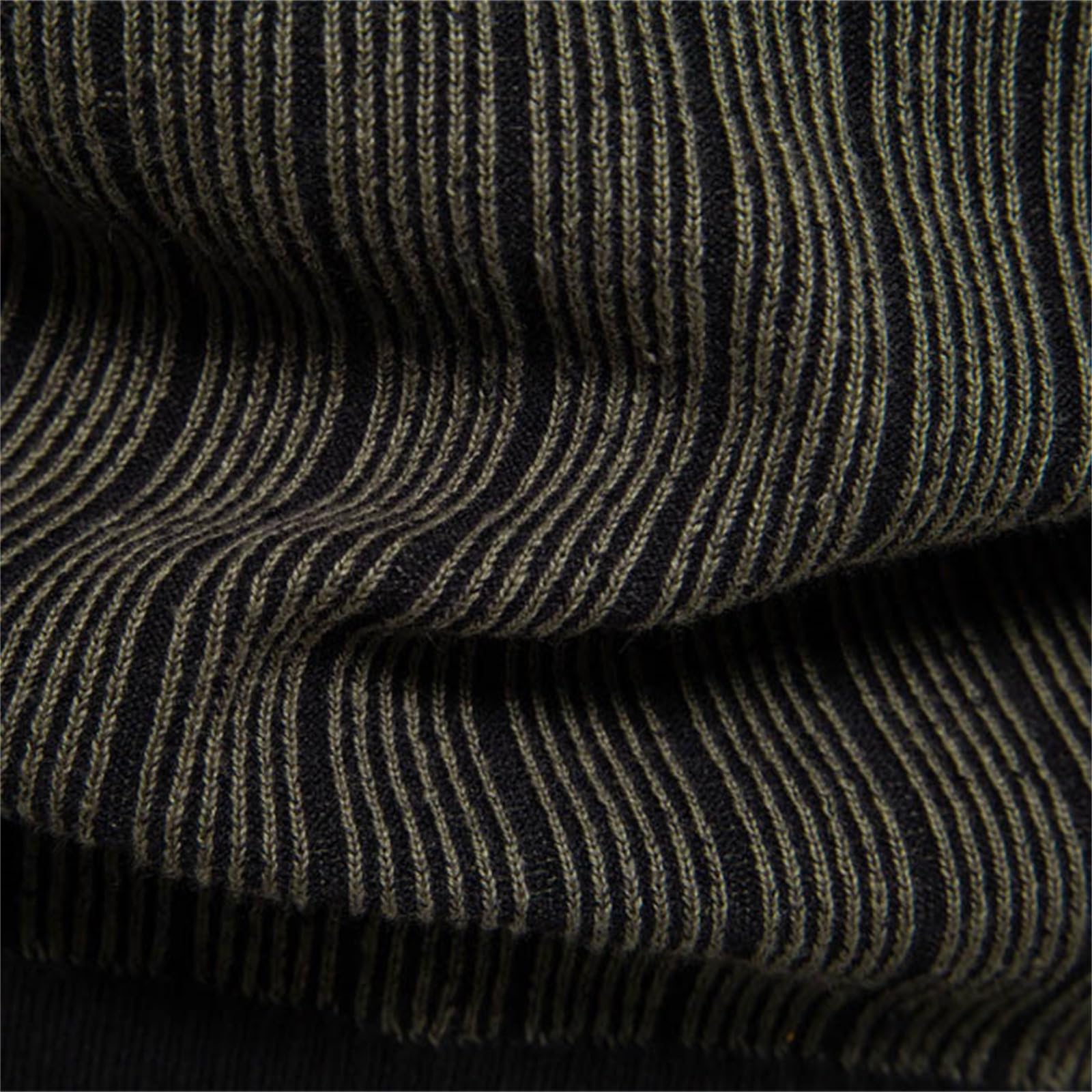 Generisch Jersey de manga larga para hombre, a rayas, de punto fino, suéter de invierno, cuello alto, suéter de trabajo, cálido, para el tiempo libre