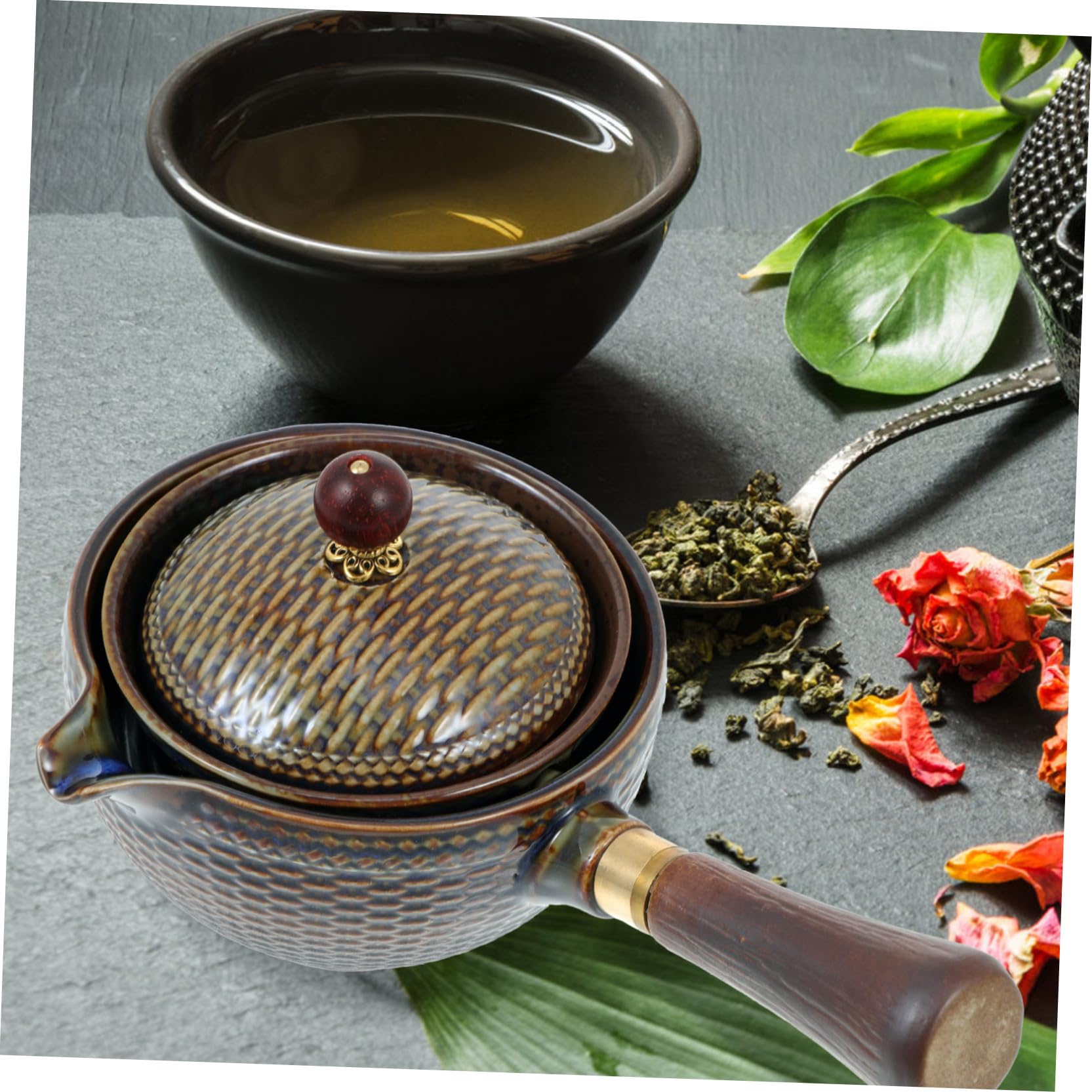 Cabilock Tetera de con Filtro para Infusión de Té Diseño Portátil y Elegante para Reuniones Familiares y Filtrado de Sueltas