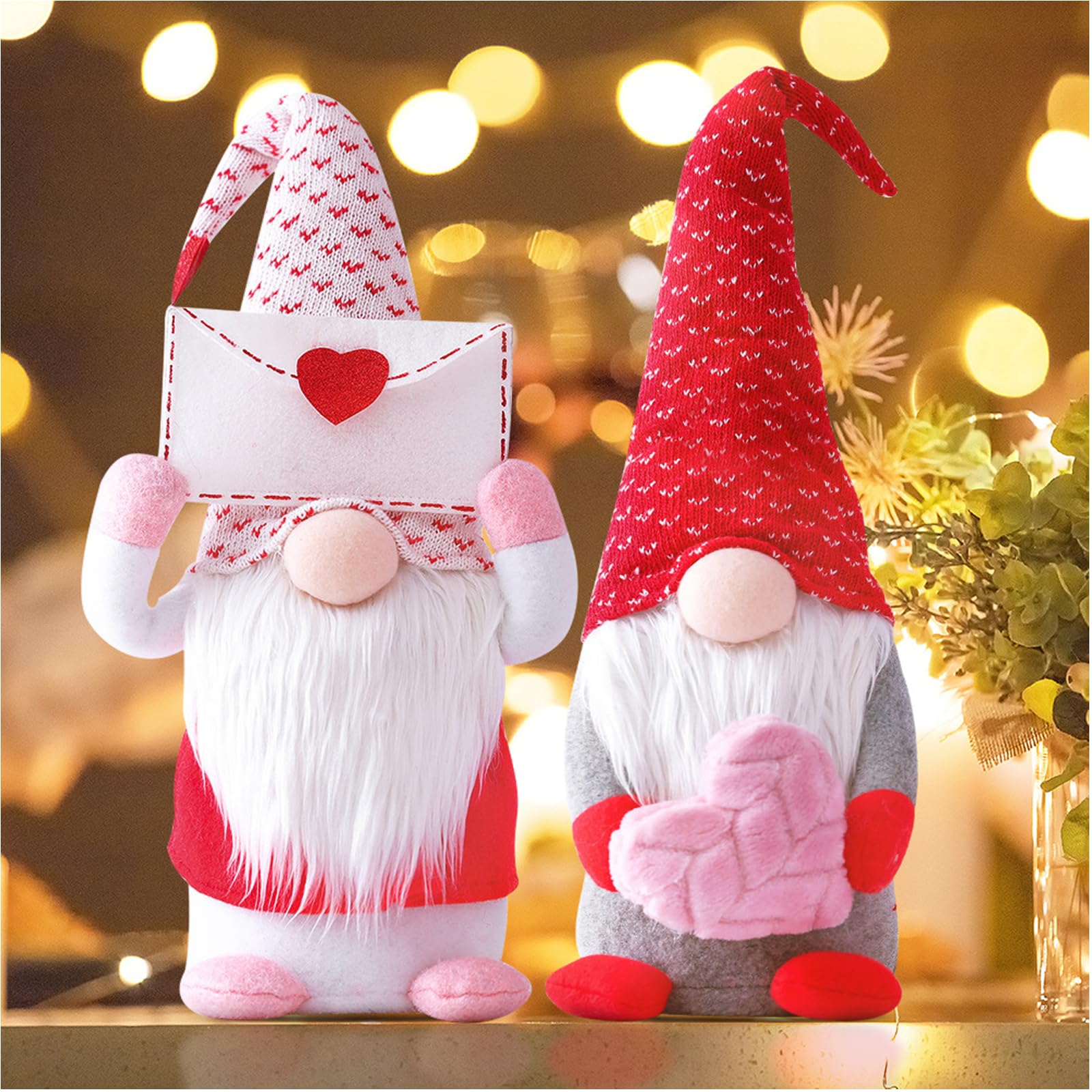 OYDAS2pcs Christmas Gnome Plush Doll Decorations,Cute Tomte Doll Handmade Plush Doll Home Ornaments Tabletop Collection Figurines Gift for Christmas Party Decorations