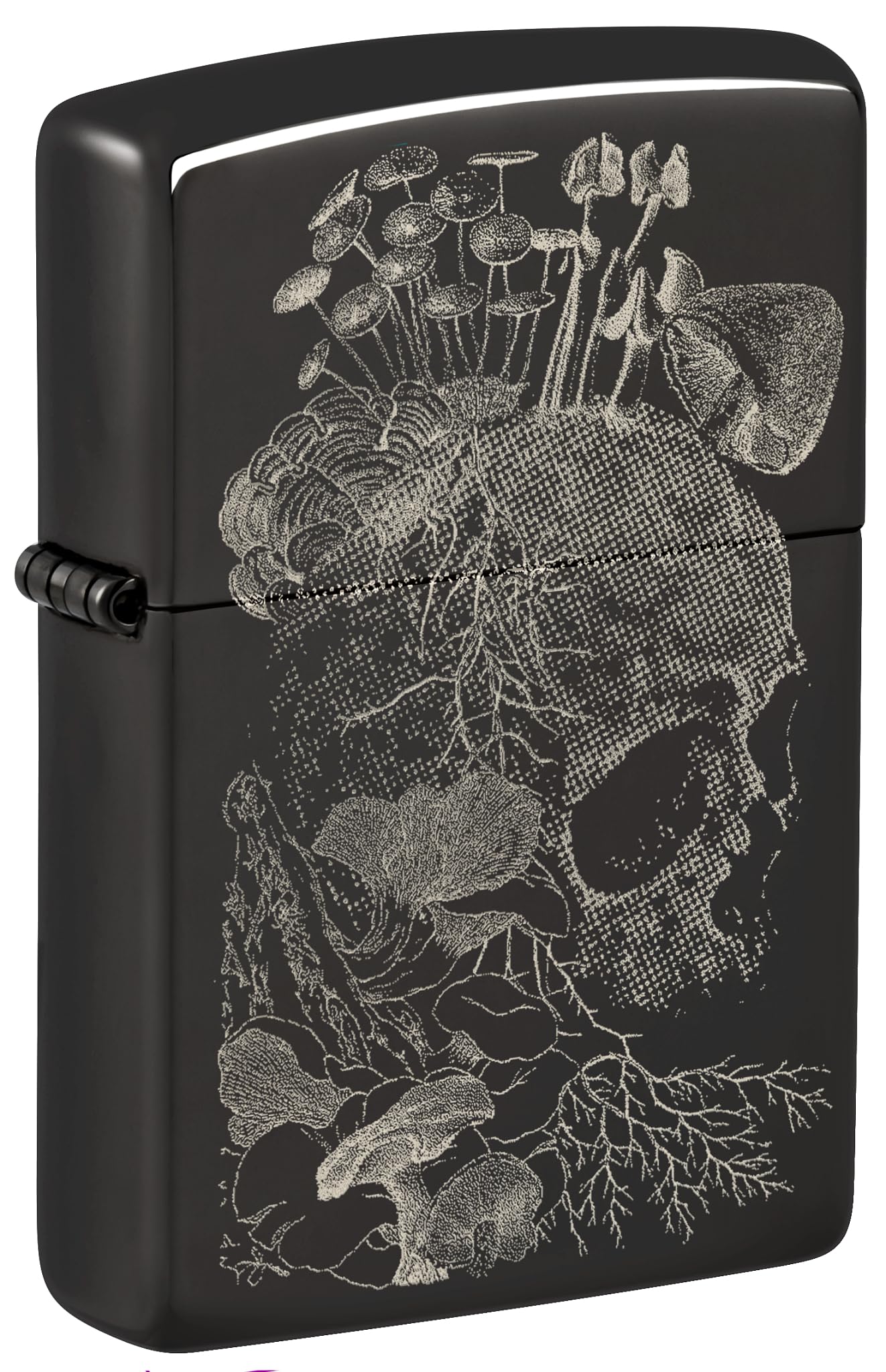 Encendedor Zippo a prueba de viento recargable para camping con estampado fotográfico de calavera