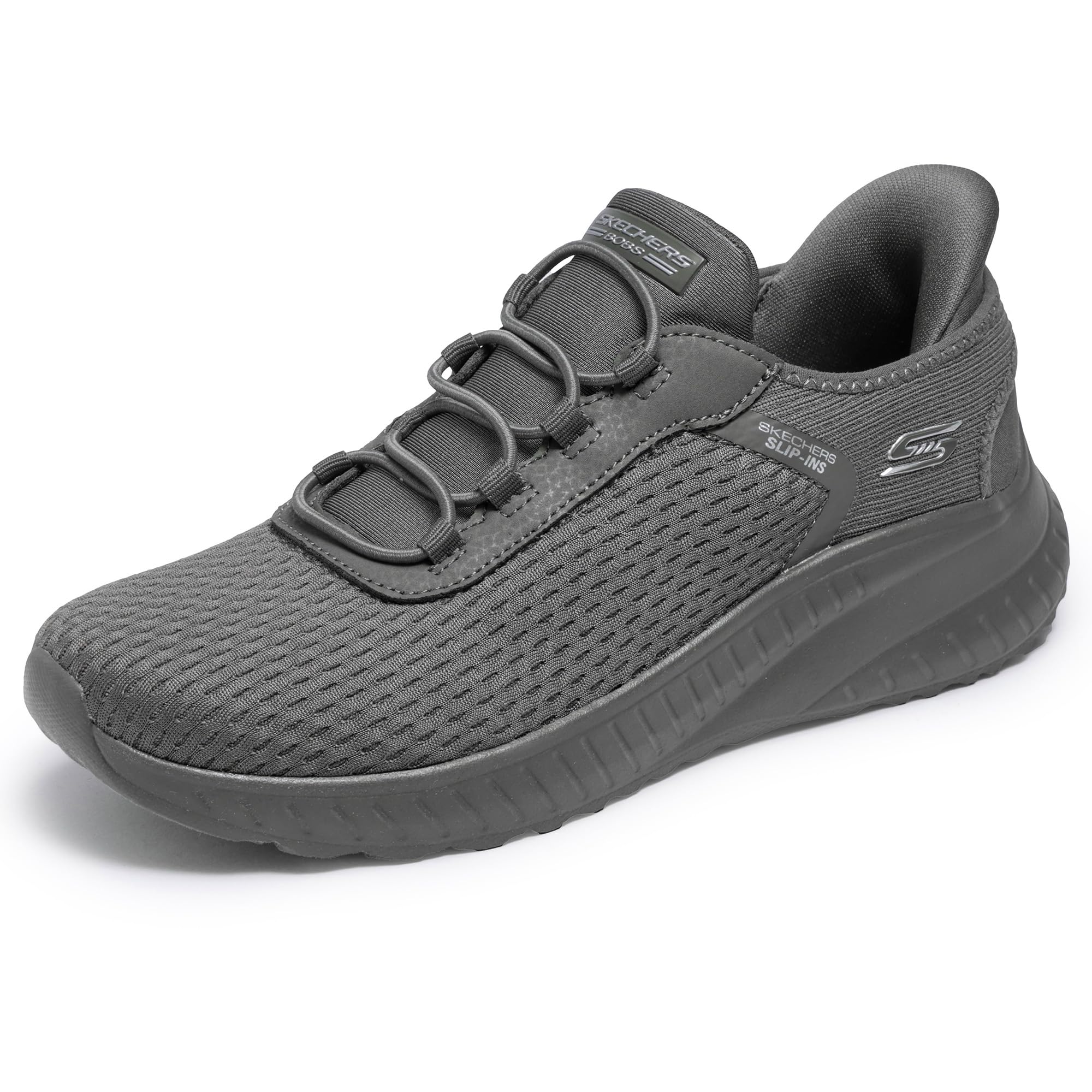 Skechers Damen Hands Free Slip Bobs Squad Chaos-in Color Sneaker, Oliv/Blatt für Mich (Leaf It to Me), 40 EU