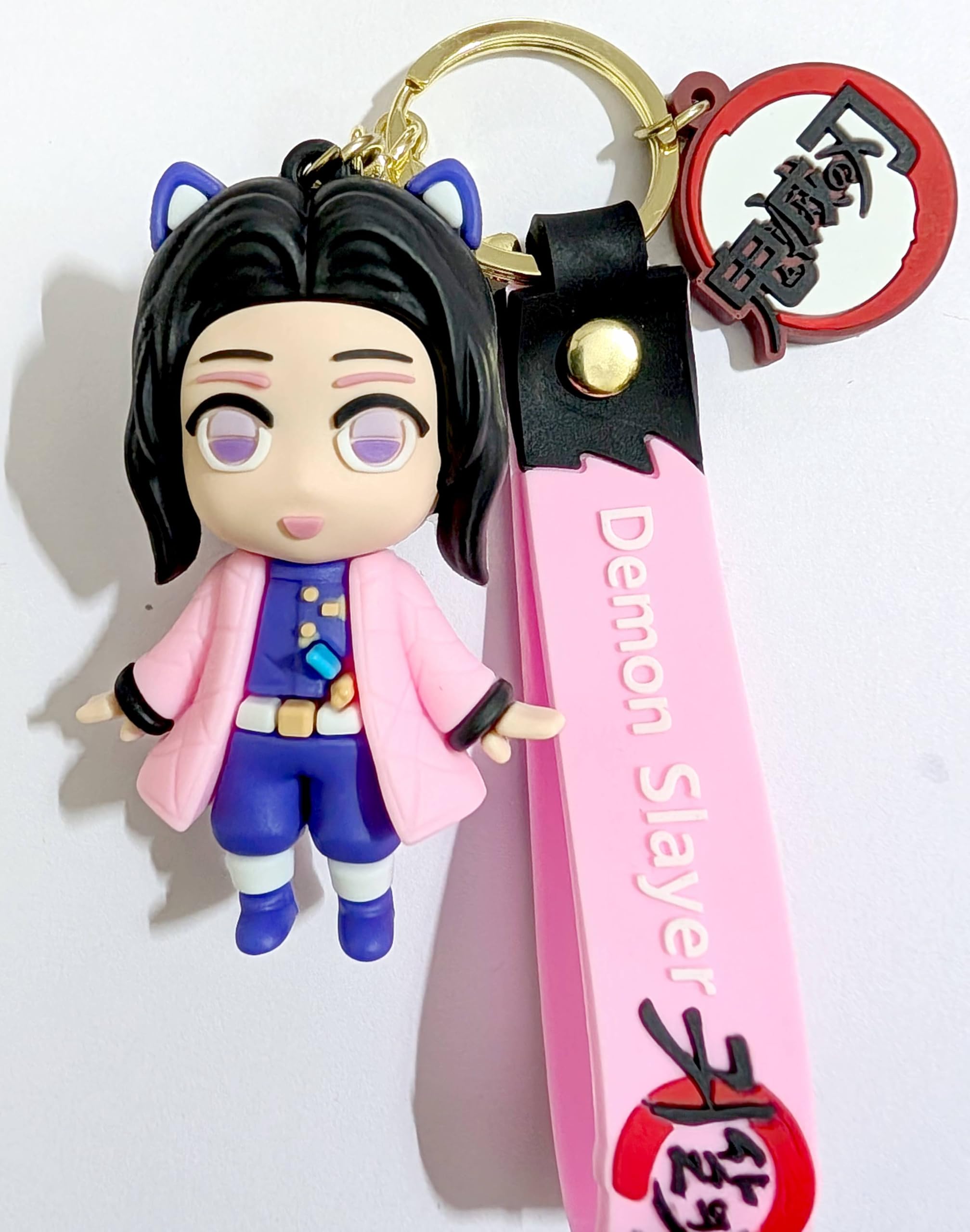 VJ MartVJMART Demon Slayer Anime 3D Silicone Keychain | Stylish Key Ring with Strap & Bag Hook | Adorable & Durable Keychain for Fans & Collectors | Anime Gift for Kids & Adults