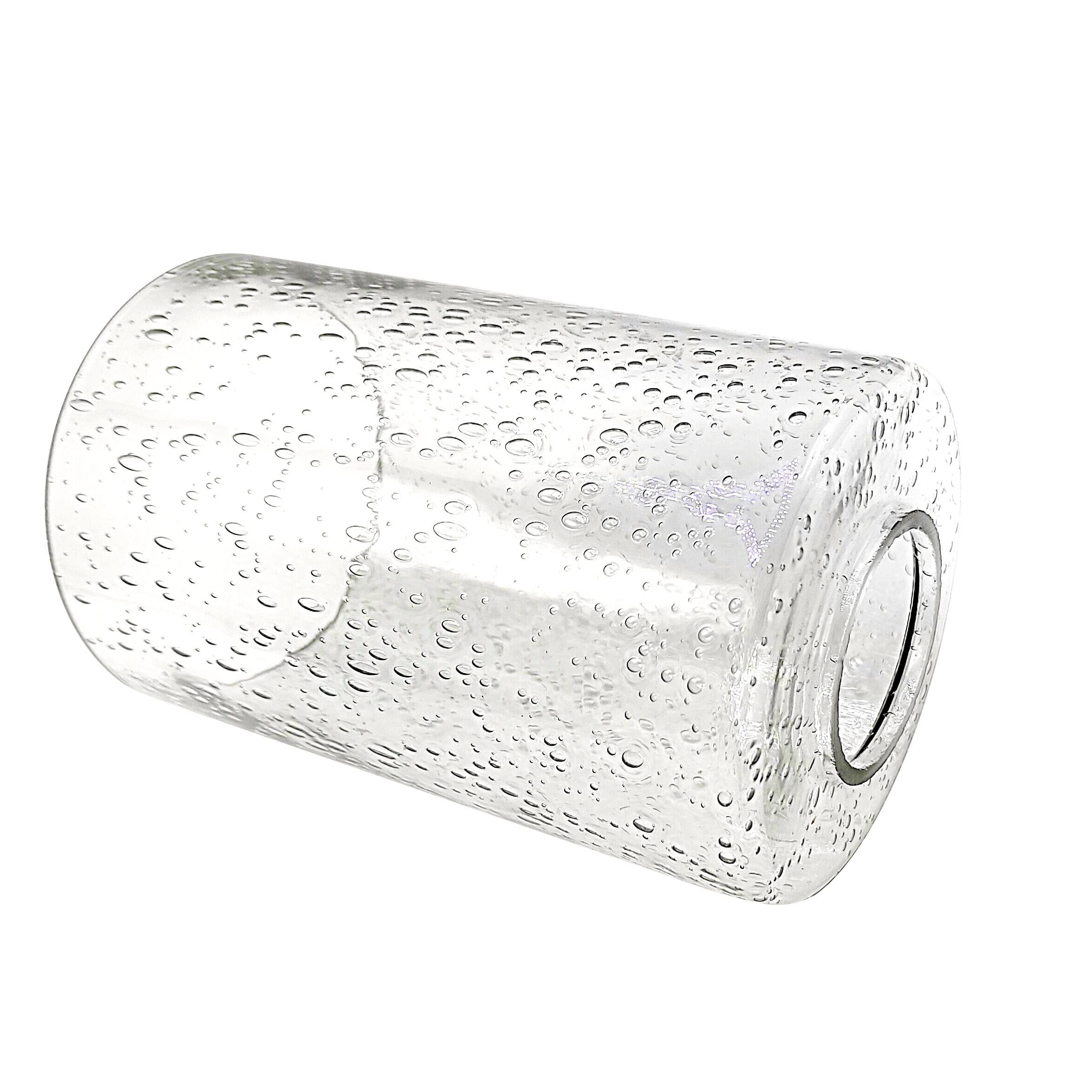 Reemplazo de pantalla cilíndrica de lentes de burbujas con adaptador de 1-5/8 pulgadas, accesorio de iluminación, globos de vidrio transparente, 1 paquete 2