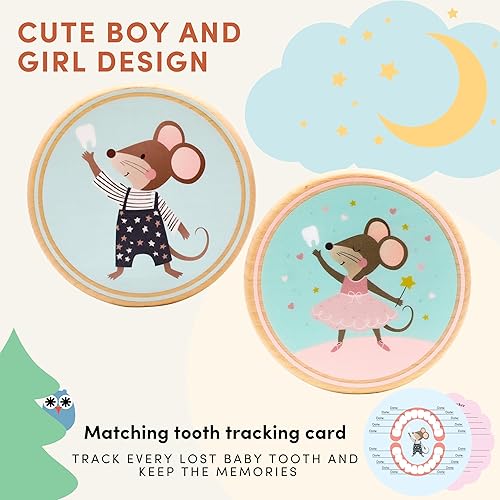 Miniatura 3 de Caja de recuerdo de dientes de bebé  Soporte de madera de haya y cápsula de memoria para primer diente, rizo y cordón umbilical  Registro de regalos