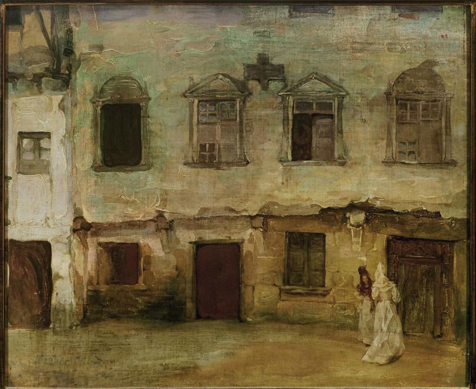 POSTERIIk Vintage Classic Picture Landscape Artwork Street in an Old Castilian Town by Ignacio Zuloaga Y Zabaleta Portrait Canvas Painting for Office Home Decor 60x90cm
