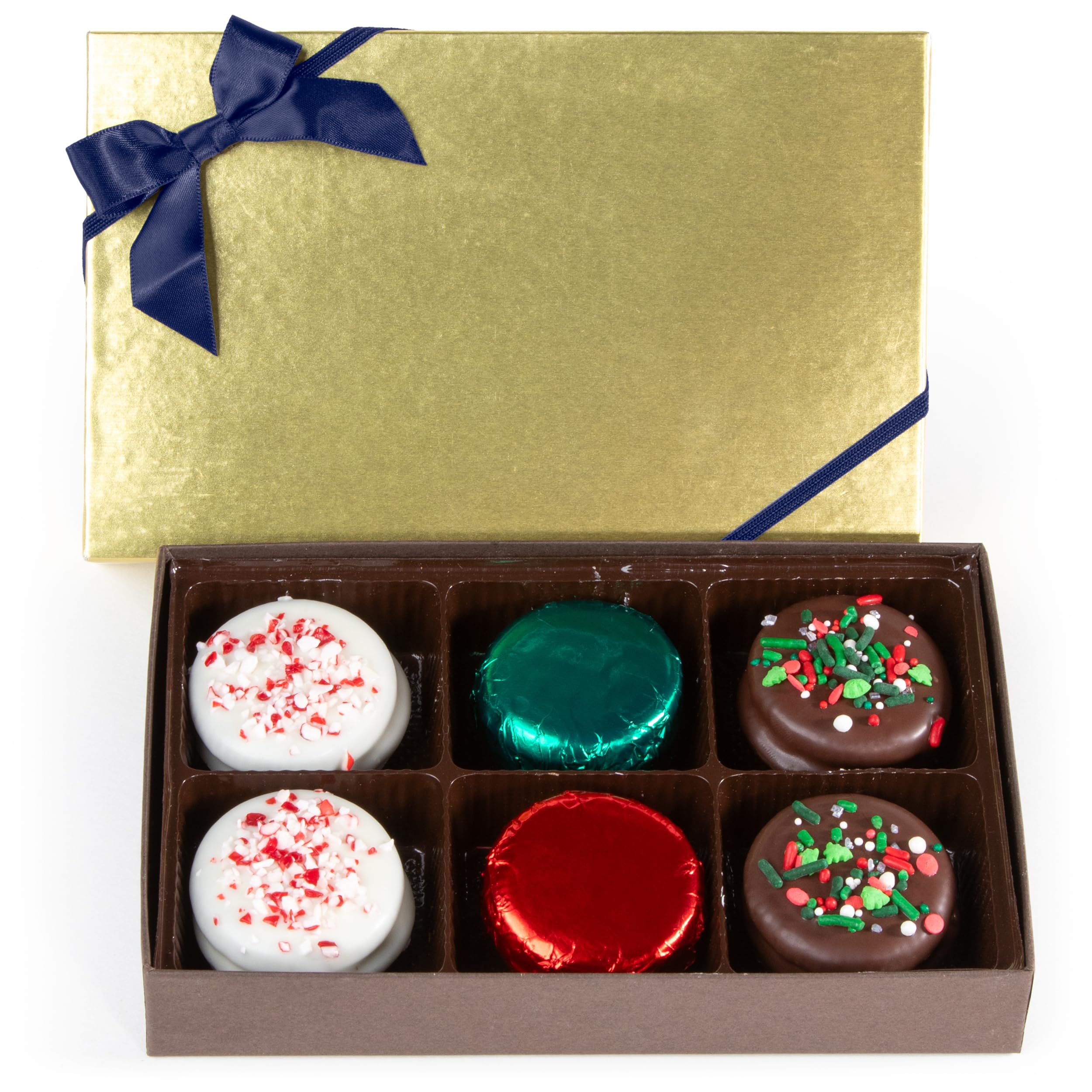 Blue Bow GourmetChristmas Chocolatey Covered Cookies - 6 Count