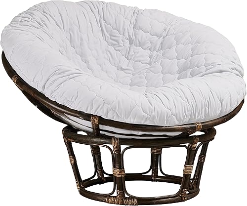 Miniatura 1 de Hudson Comfort Papasan - Funda de cojín  Forma acolchada tela de microfibra suave con cremallera solo funda de cojín Papasan  50 pulgadas se adapta