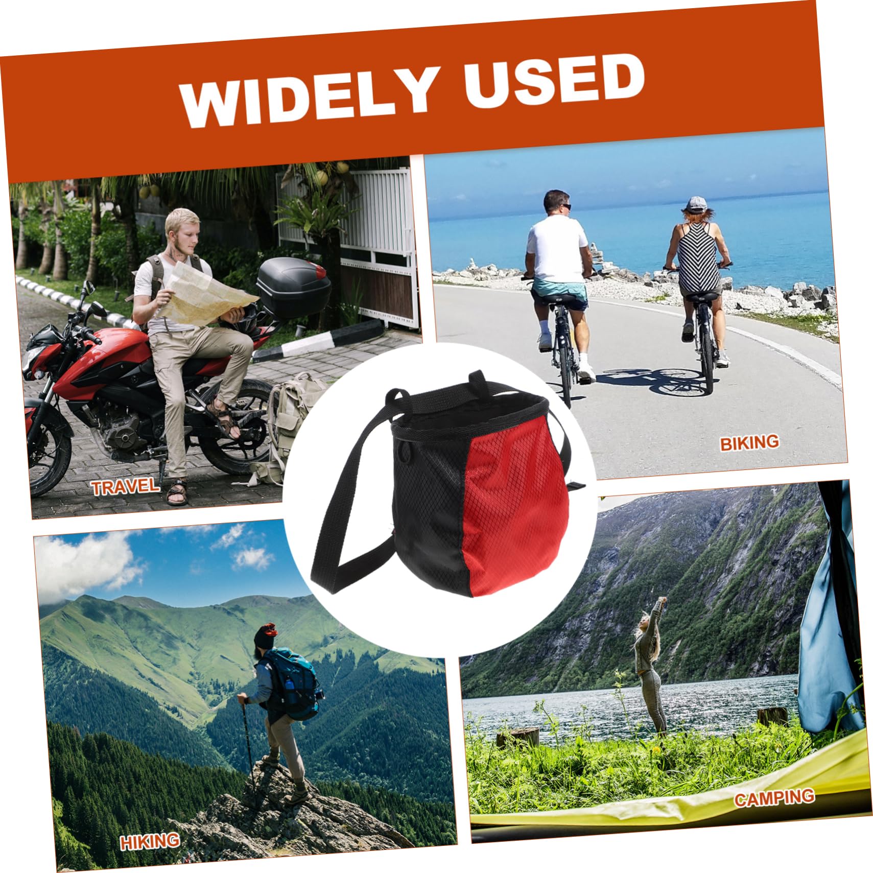 NAMOARLY Weightlifting Chalk Bag Straps Gymnastics Chalk Pouch Climbing Bag Non-slip Waterproof