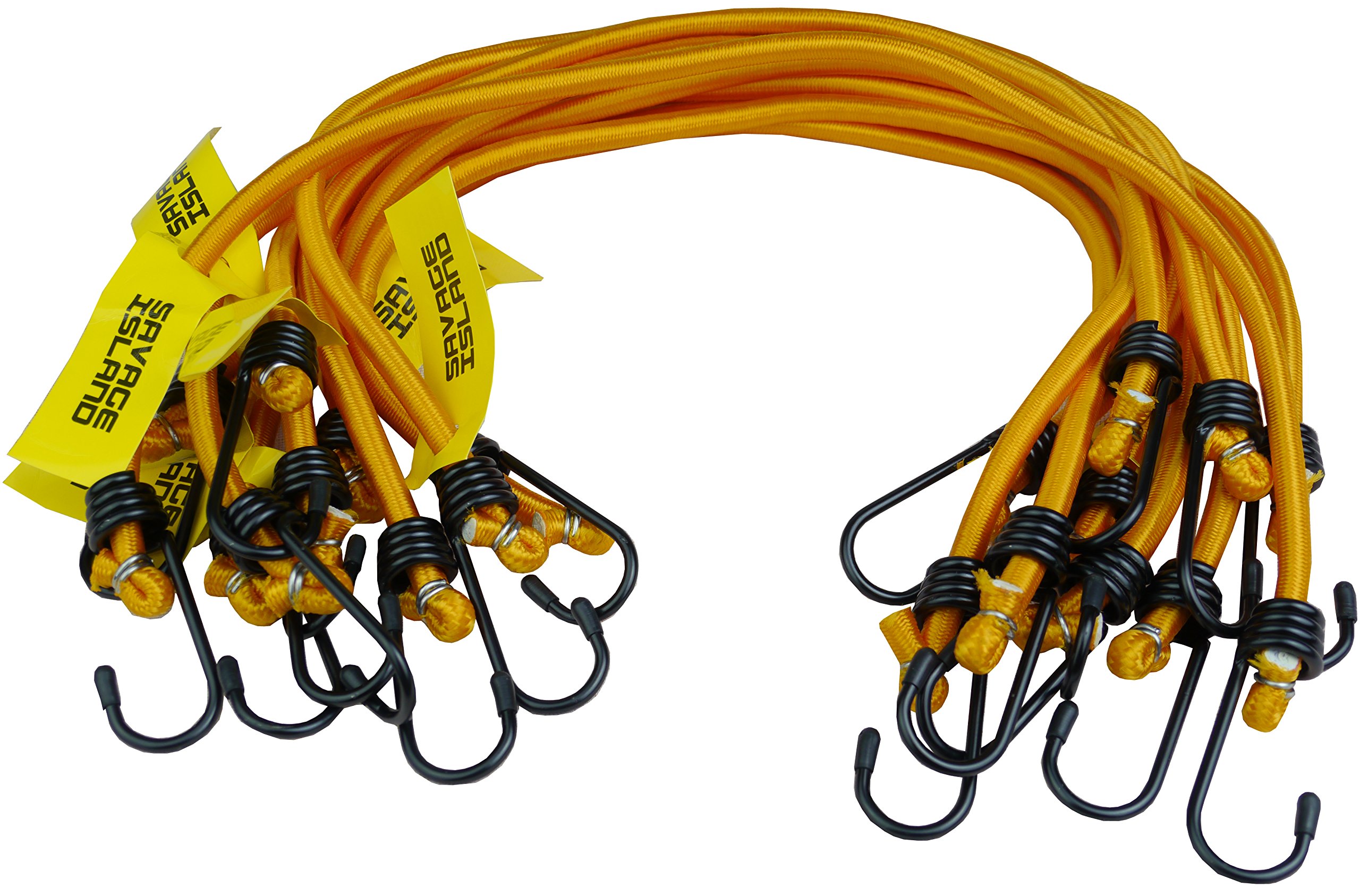 Savage Island 10 pack Heavy Duty Elastic Military Bungee Cords Basha Bivvy Bivi Luggage Caravan Camping
