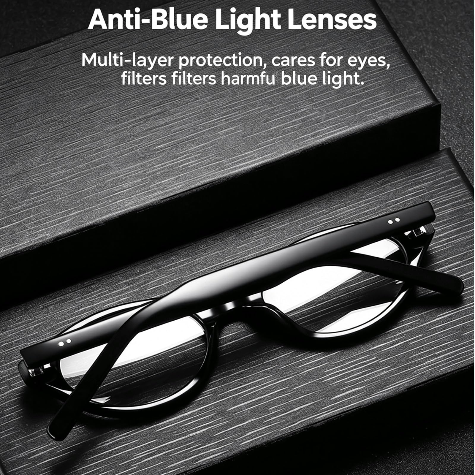 Ovale Brillenfassungen, blaues Licht blockierende Brille for Computer, Acetat-Brillen ohne Sehstärke, leichte AC-Gläser, Unisex(Tortoiseshell)