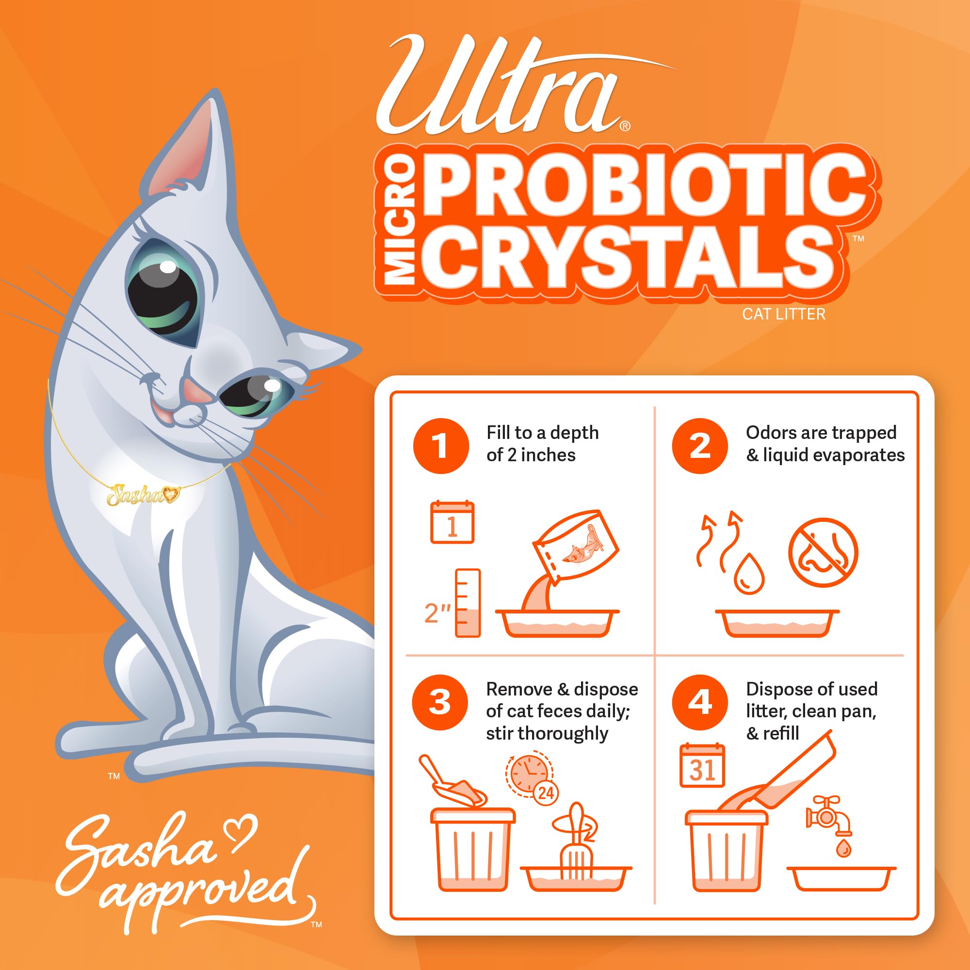 Ultra Arena para Gatos con microcristales probióticos, 5 Libras