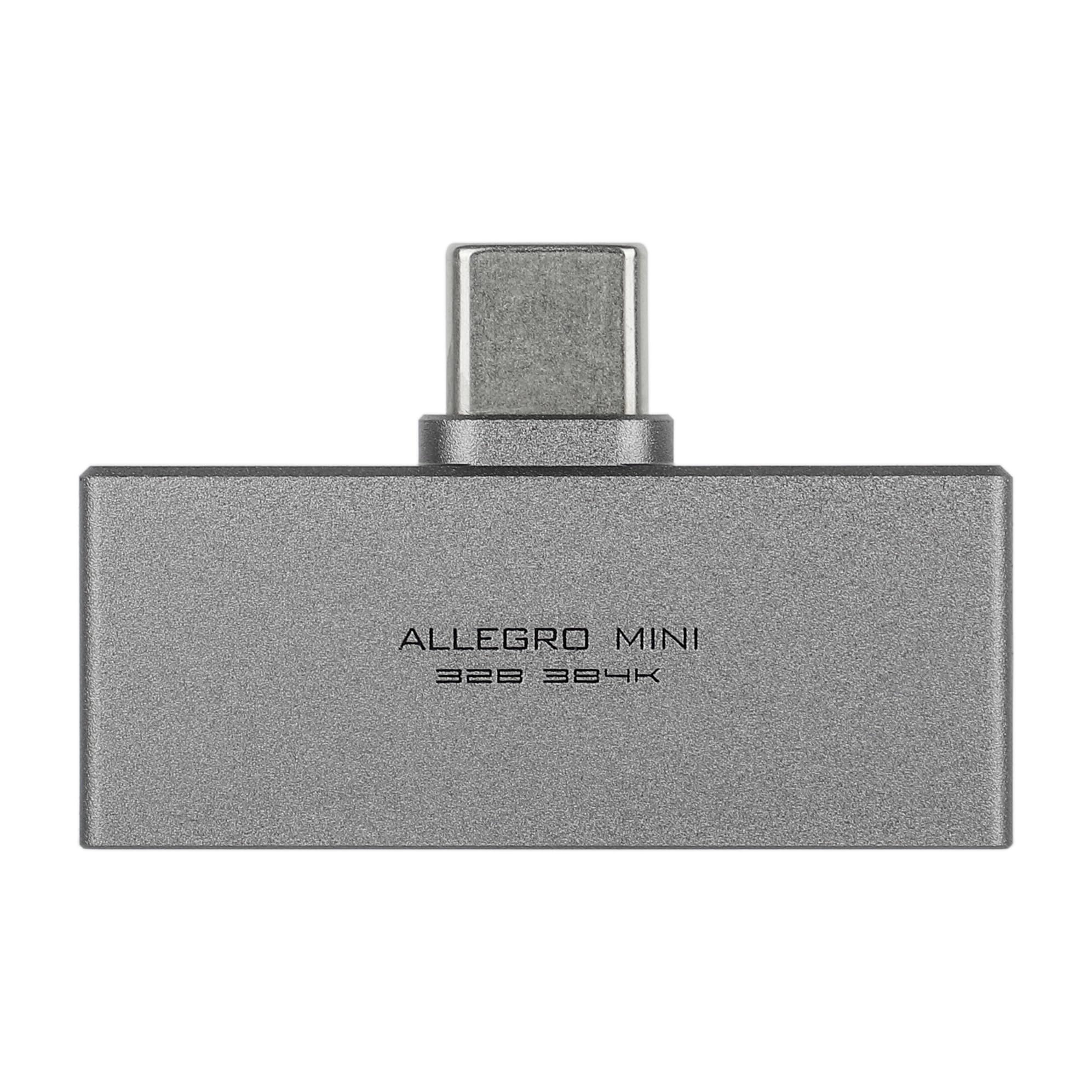 Linsoul Kiwi Ears Allegro Mini IEM DAC portable, amplificateur pour écouteurs intra-auriculaires, sortie USB C vers 3,5/4,4 mm, avec puce personnalisée, haute résolution 32bit/384kHz (Titane)