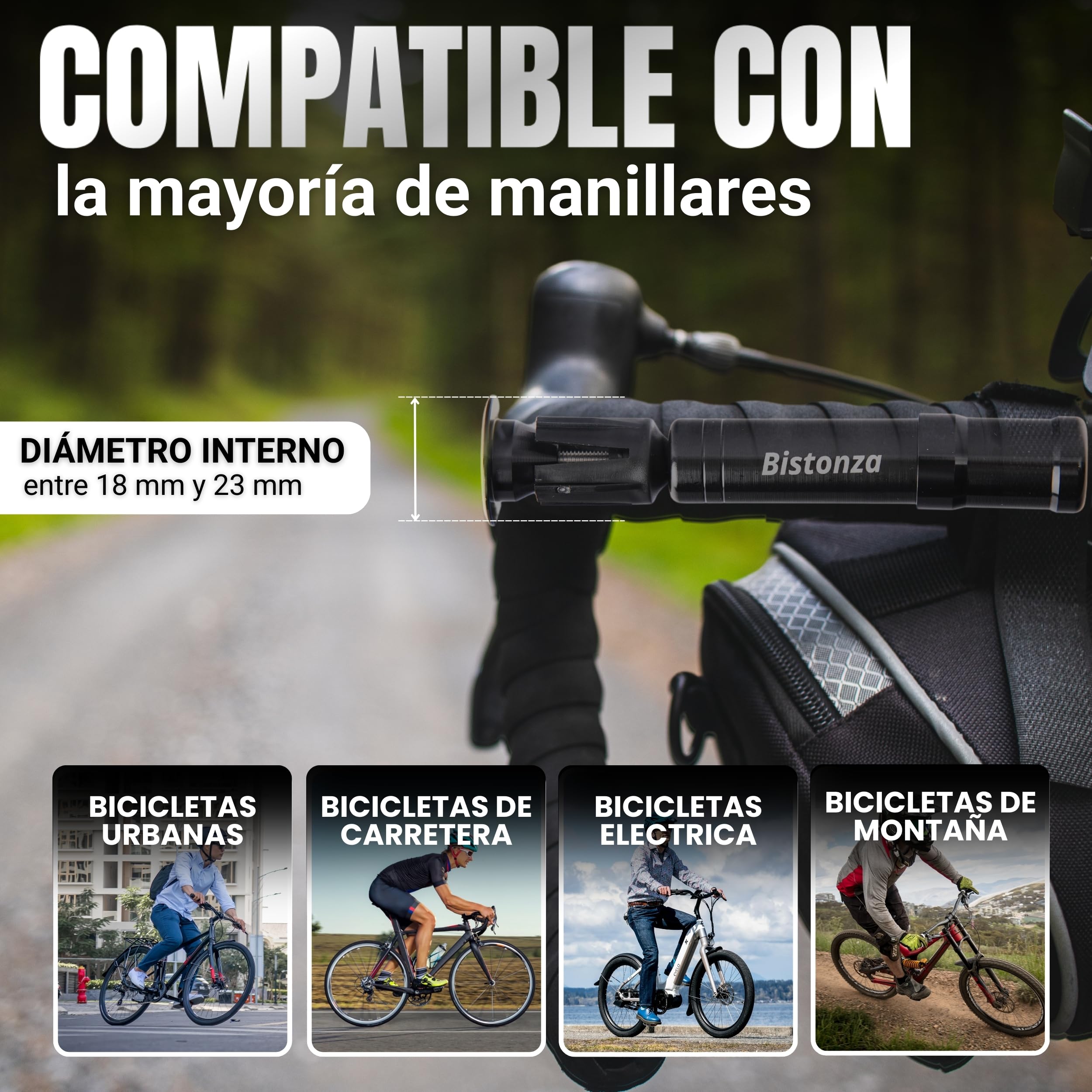 Kit Repara Pinchazos para Bicicletas, incluye Kit Reparador, 15 Mechas y Topes para colocarlo en tu Manillar, Compacto, muy Ligero y Duradero. Apto para todo tipo de Cubiertas sin Cámara, Tubeless.