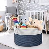 Vista 6 de Cesta de cuerda extra grande, cesta de almacenamiento de mimbre tejida XXXL, organizador y almacenamiento de juguetes para habitación de niños