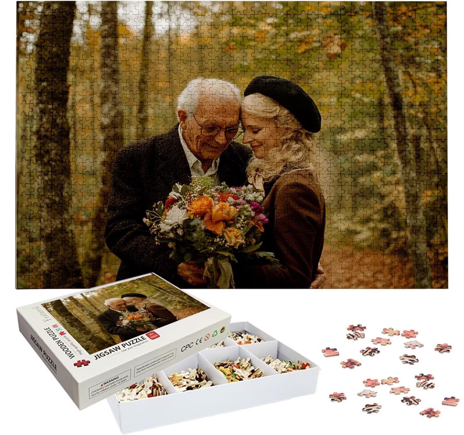 Puzzle Personalizado con Foto Personalizado con Foto Rompecabezas Personalizada con Imagen HD, Texto o Nombre Navidad Halloween Día del Niño Juegos de Inteligencia Regalos para Niños Amigos h-3351