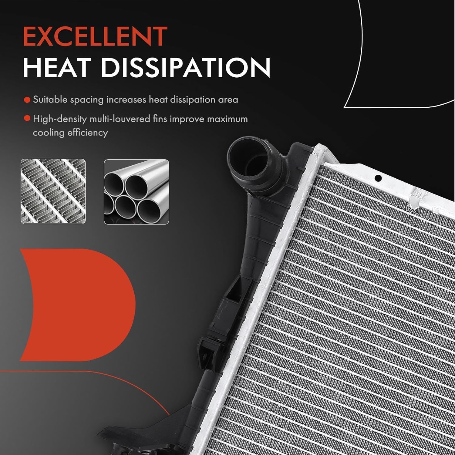 A-Premium Engine Coolant Radiator Compatible with Volkswagen Touareg 2004-2010 & Audi Q7 2007-2015 & Porsche Cayenne 2003-2006/2008-2010, Replace# 7L0121253A