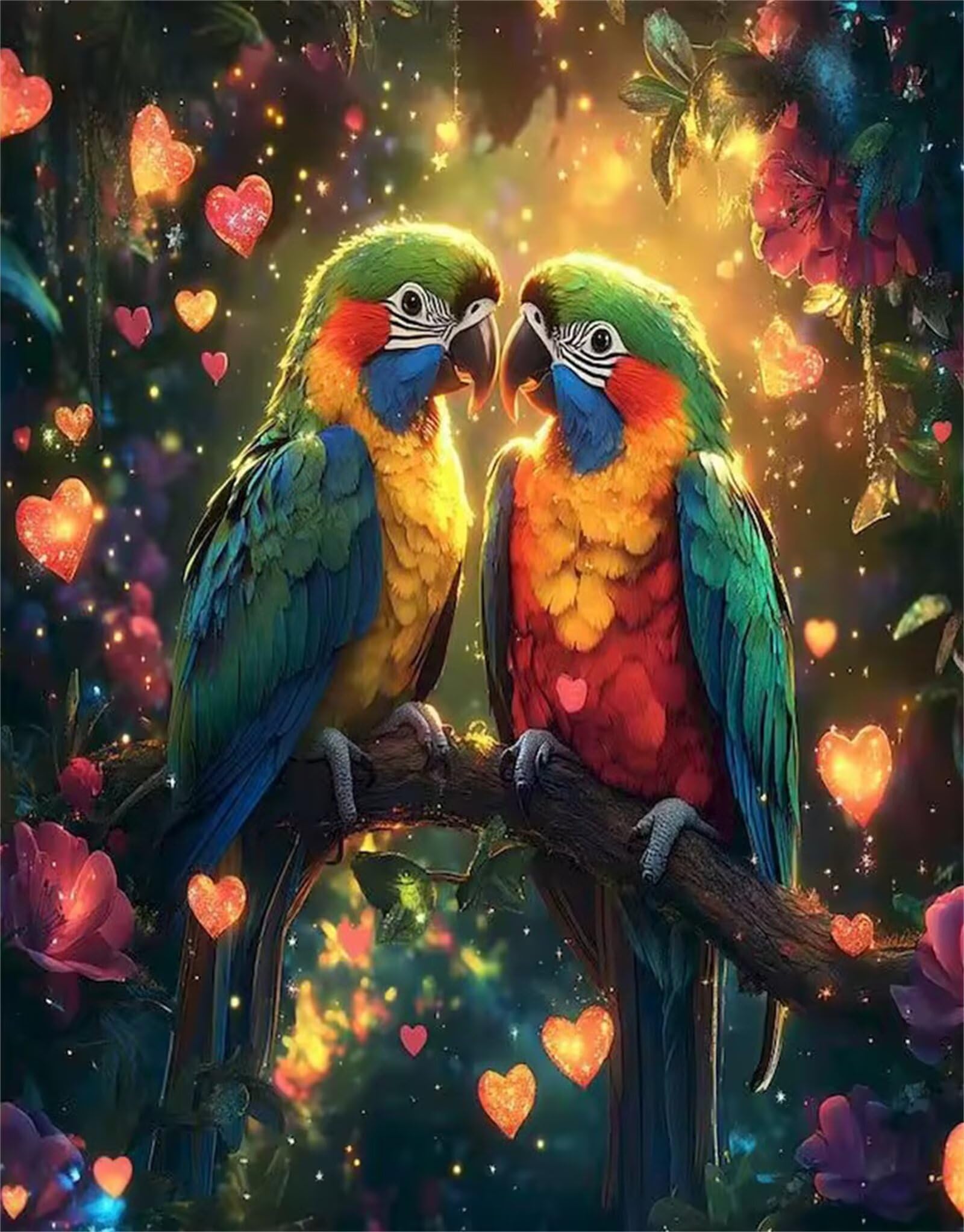 Puzzle 2000 Pezzi Adulti Amore Coppia Pappagalli, Fai da Te puzzle difficili adulti 2000 pezzi 100x70cm, Intrattenimento Creativo, Divertimento, Gioco di Abilità per Tutta la Famiglia