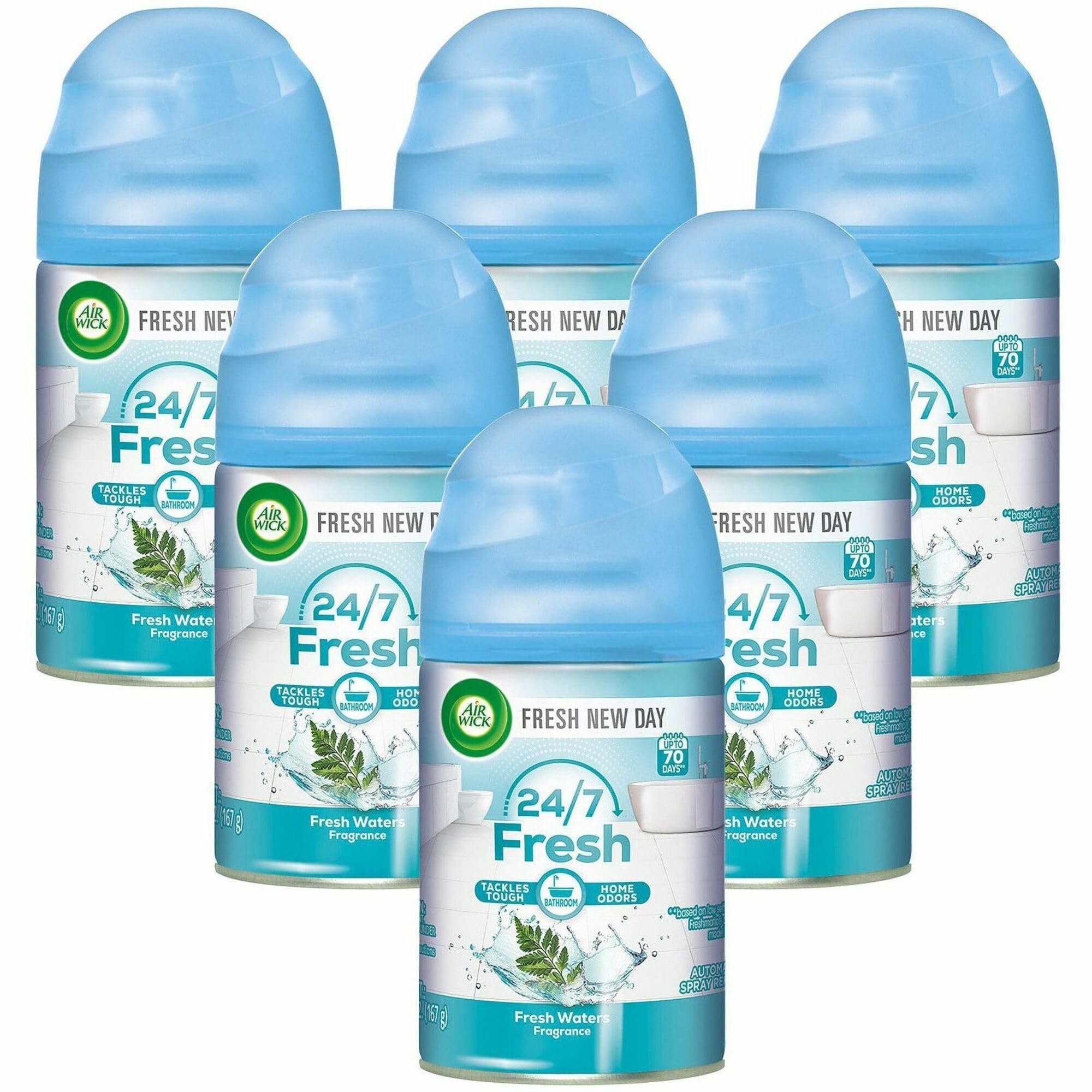 Air Wick® Freshmatic® Automatic Spray Refill, 6.17 Oz, Fresh Waters®, Carton Of 6