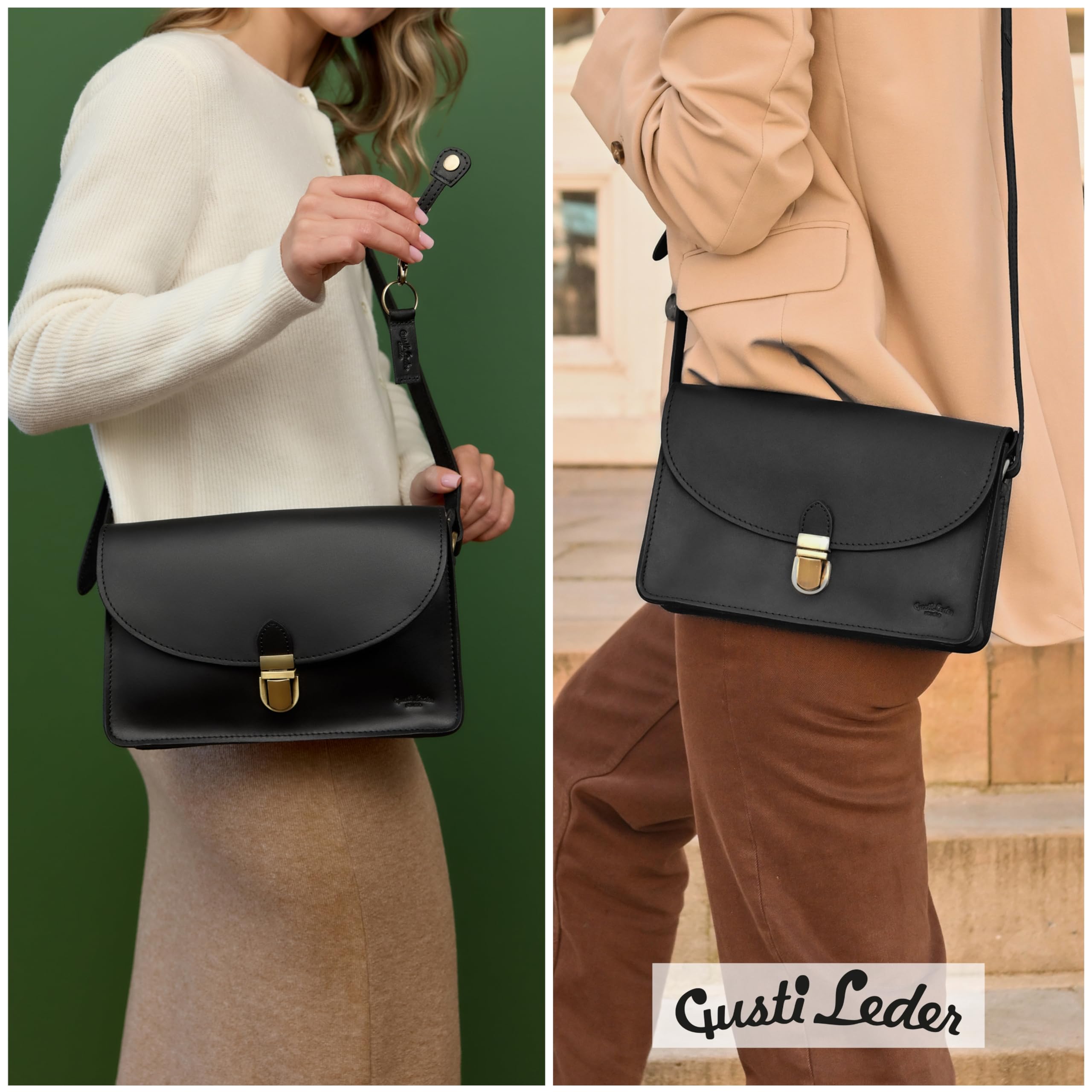 Gusti Handtasche Leder - Zoey Damen Handtasche Umhängetasche Ledertasche Leder
