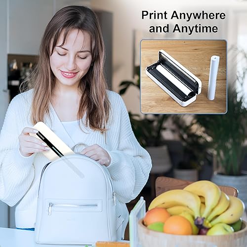 Miniatura 7 de Phomemo M832 - 2 rollos de papel térmico portátil para impresora de 8.5 x 11 pulgadas, papel de carta de Estados Unidos, impresión térmica avanzada,