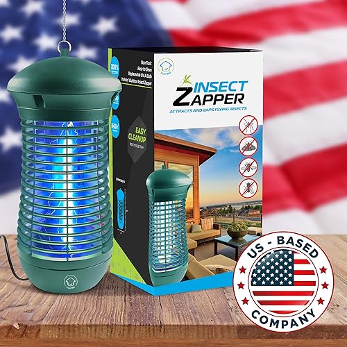 Miniatura 10 de Livin' Well Blue Bug Zapper para interiores y exteriores  4000 V de alta potencia eléctrica Mosquito Zapper Home Patio, rango de 1,500 pies