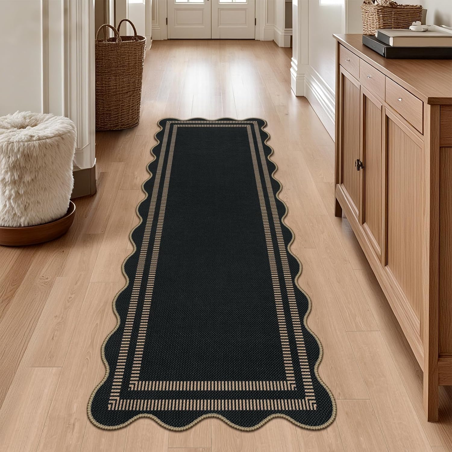 Modern Hallway Runner Rug, 2x6 Washable Easy Jute Rugs for Entryway Kitchen Farmhouse Indoor Outdoor Carpet, Non Slip Runner for Bedroom Porch Laundry - Image 7