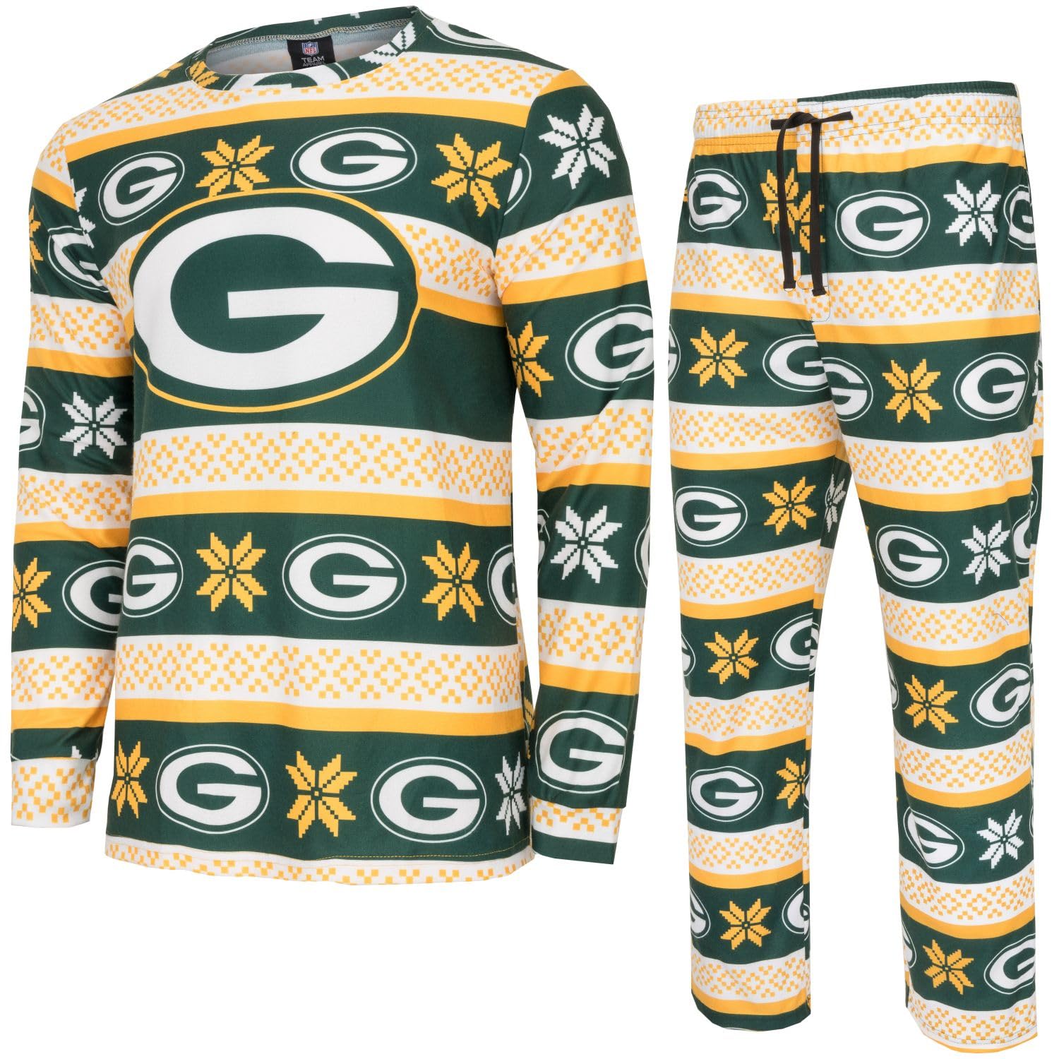 FOCO NFL Winter XMAS Pyjama Set - Green Bay Packers - M