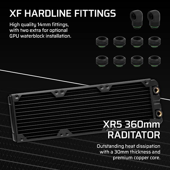 CORSAIR Hydro X Series iCUE LINK XH505i RGB Custom Cooling Kit, Black CX-9070018-WW