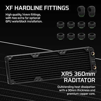 CORSAIR Hydro X Series iCUE LINK XH505i RGB Custom Cooling Kit, Black CX-9070018-WW