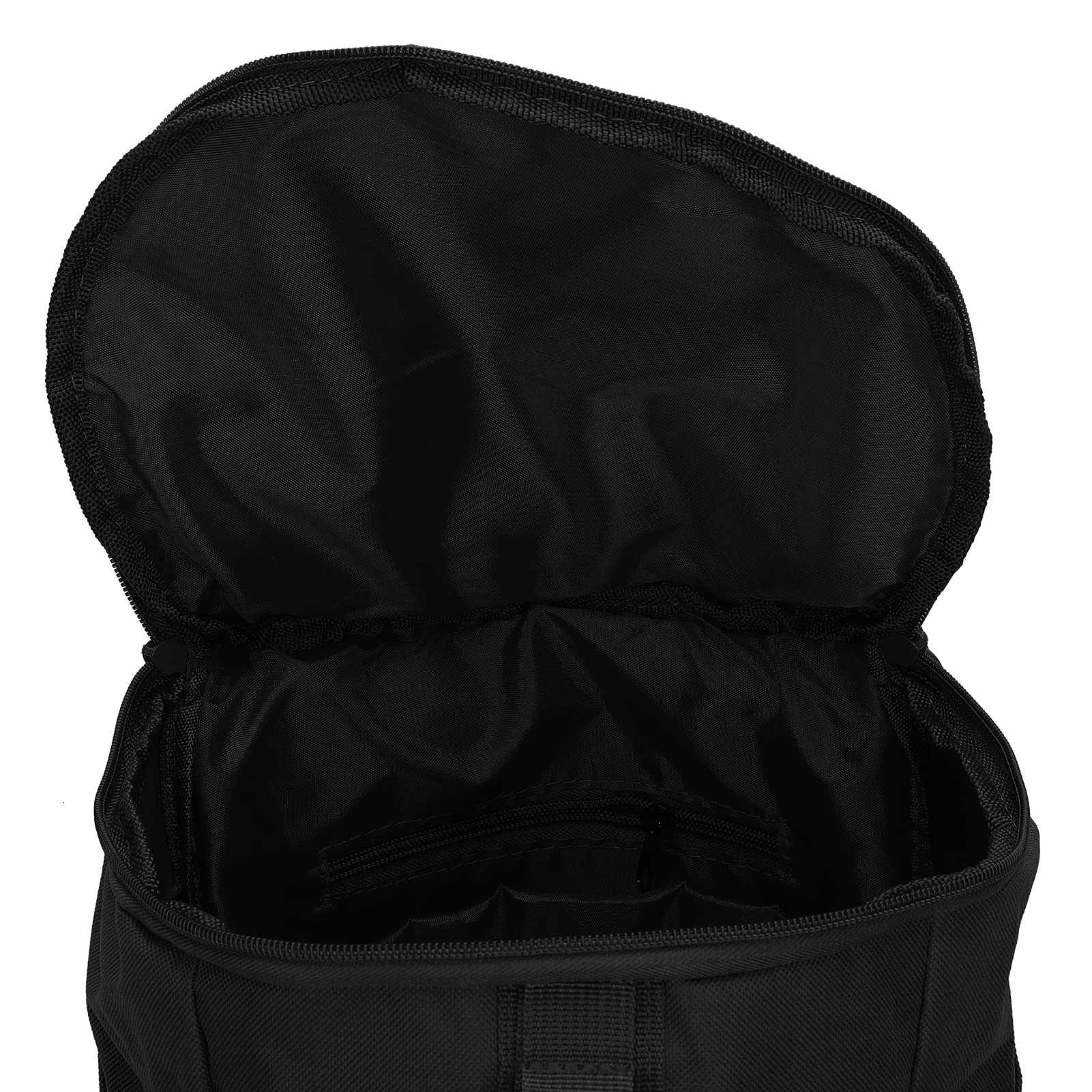 Mochila de pesca impermeable, gran capacidad portable cilíndrico bolsa de varilla de pesca con soporte de barra, equipado con cremallera de alta calidad para la carga de pescado (negro)
